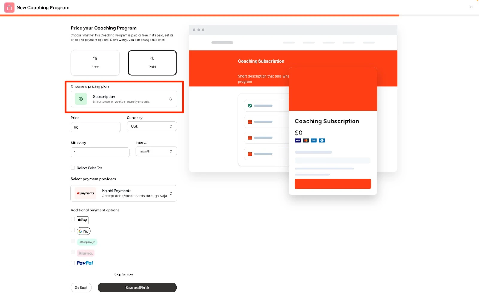 Coaching Subscriptions