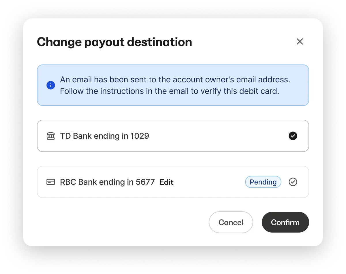 Instant Payouts Pending Instant Payouts Pending