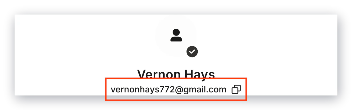 Email address in Contacts tab