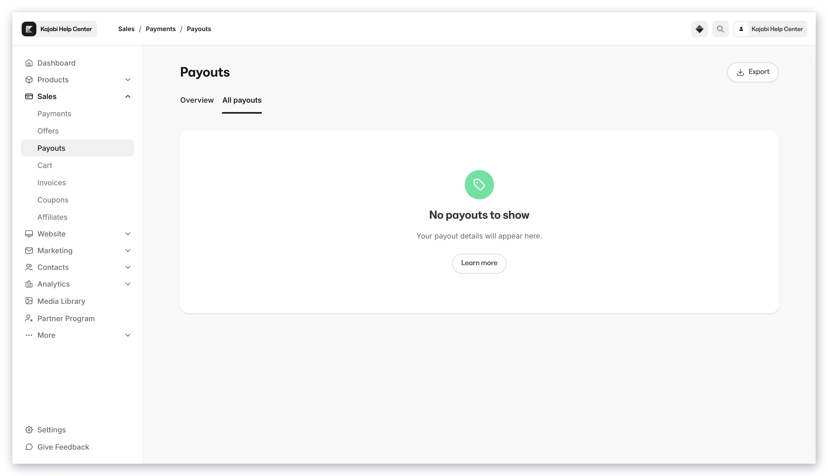 Kajabi Payments payouts
