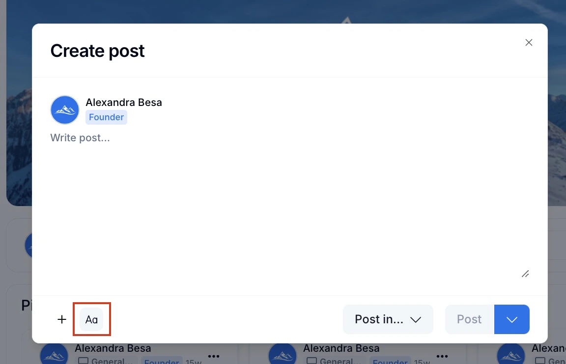 Text formatting example