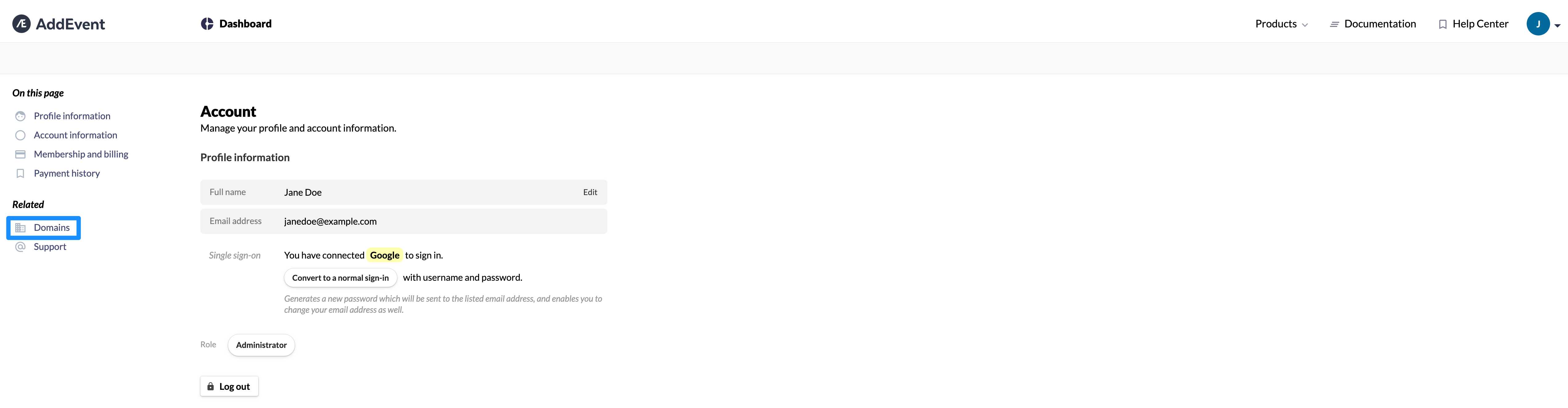 AddEvent Domains