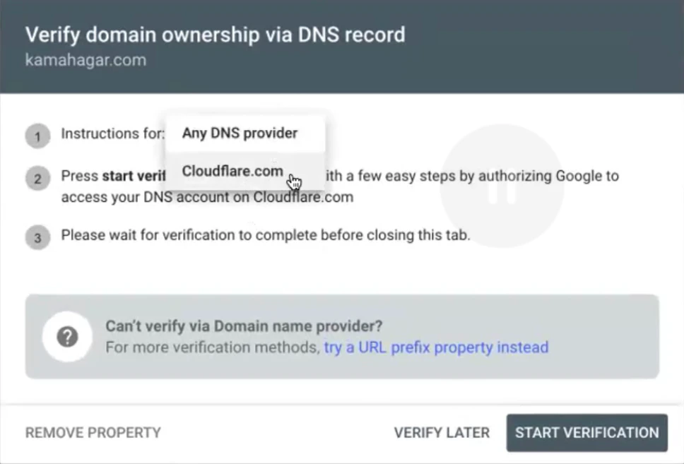 DNS verification