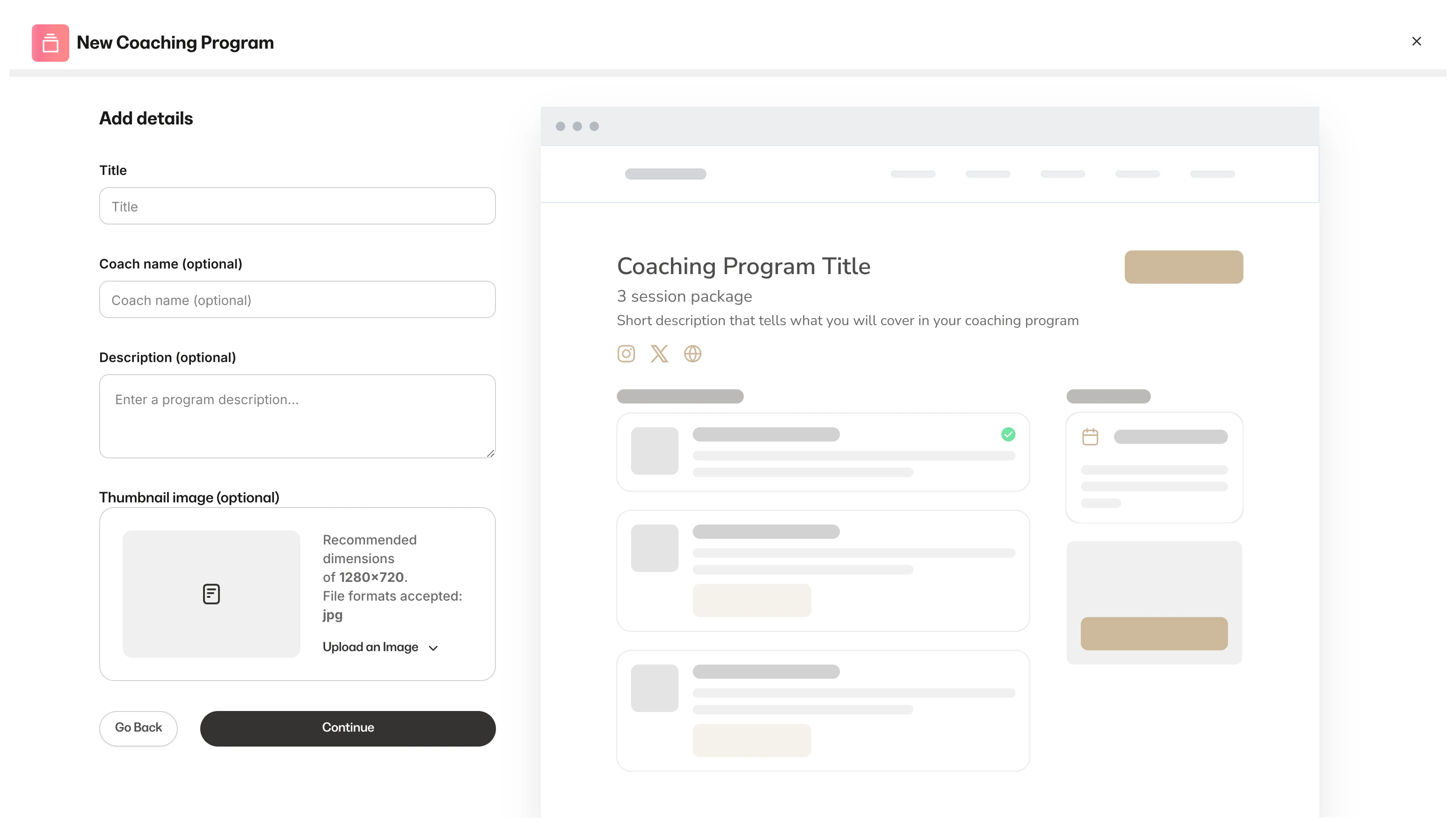 Group Coaching Details