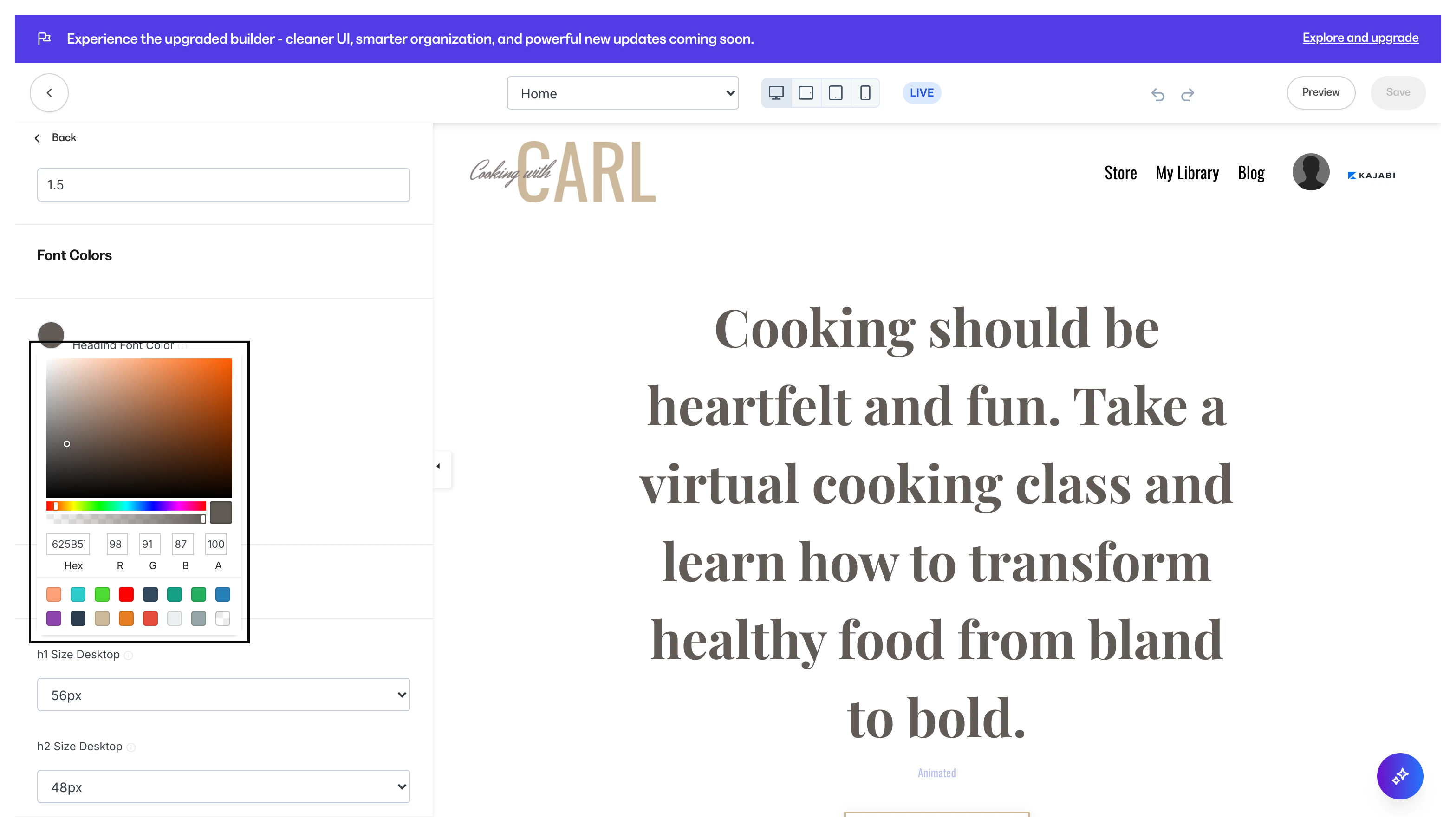 Font Colors Settings