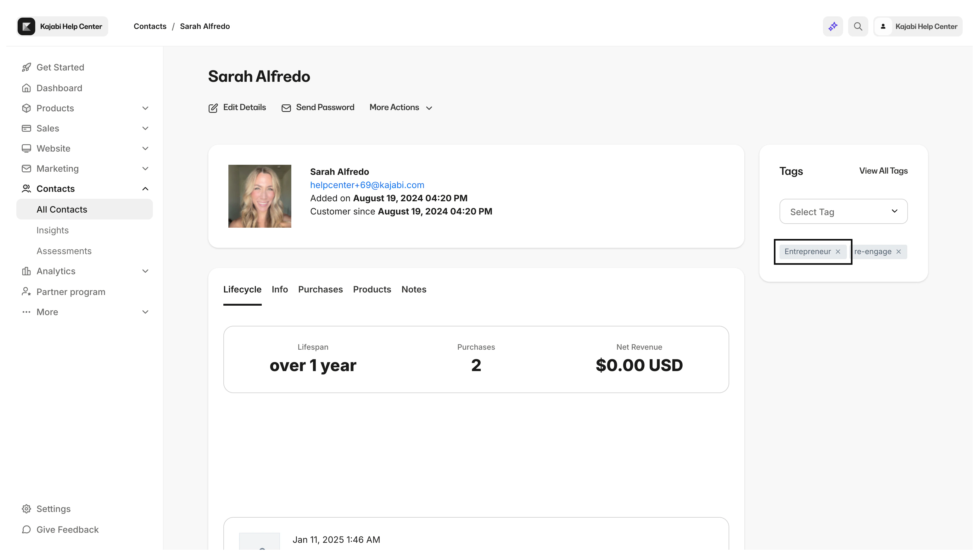 Tag remains after form deleted