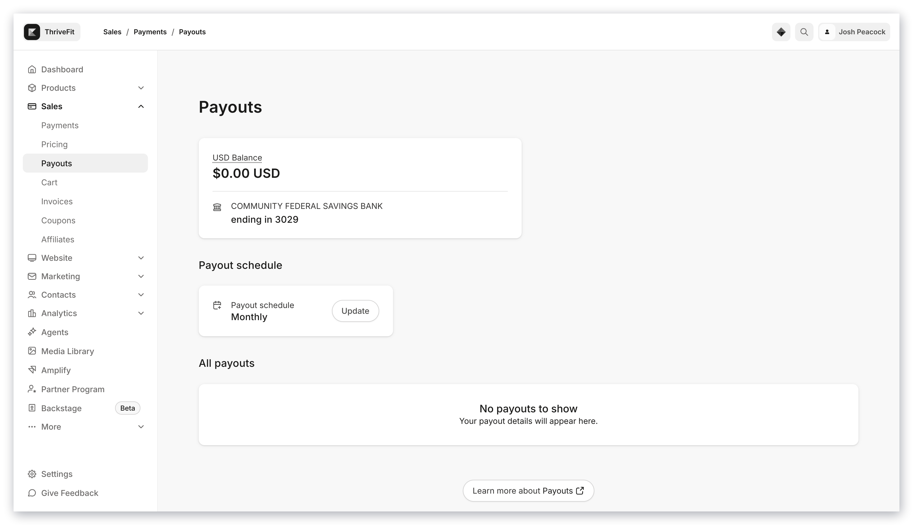 Kajabi Payments payouts