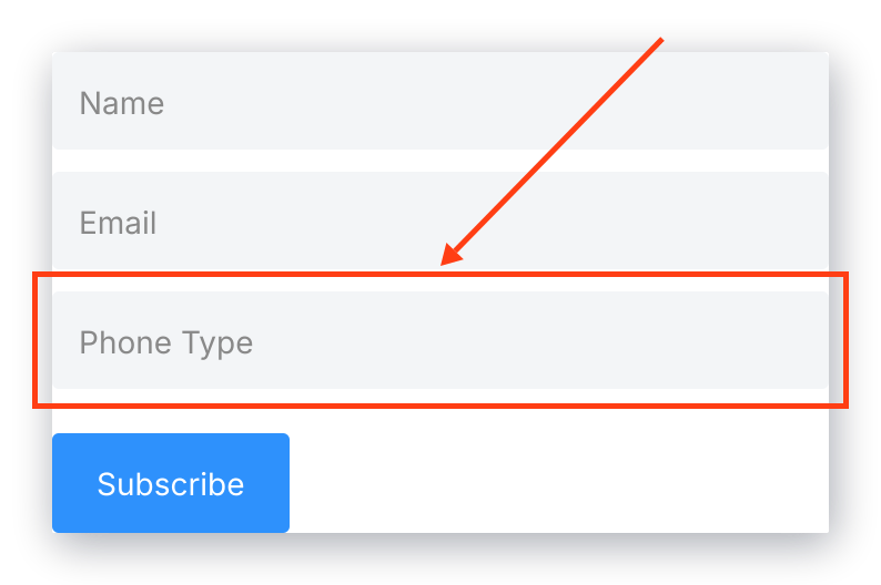 Phone form field