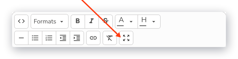 Maximize text editor