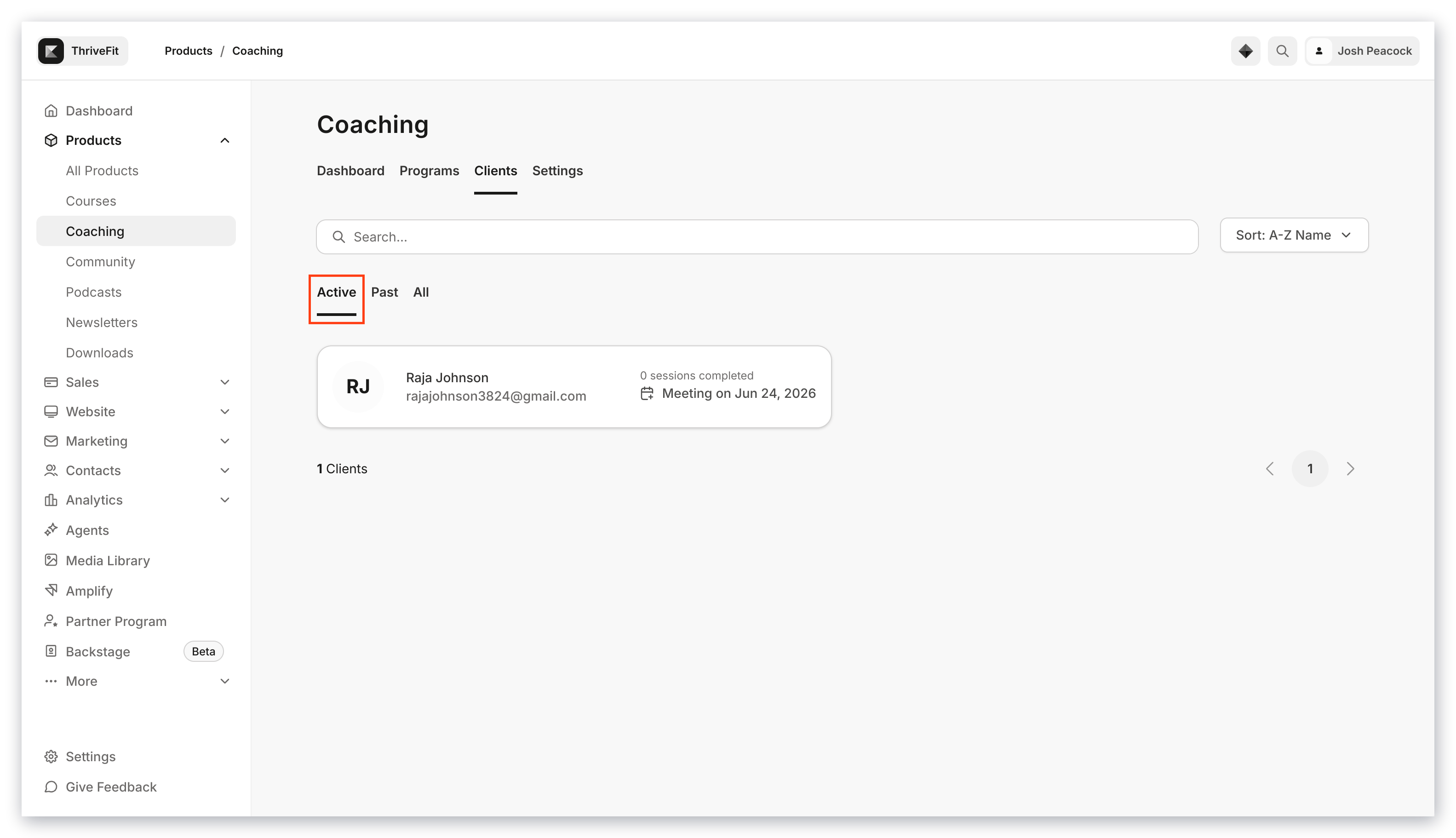Active Client Status