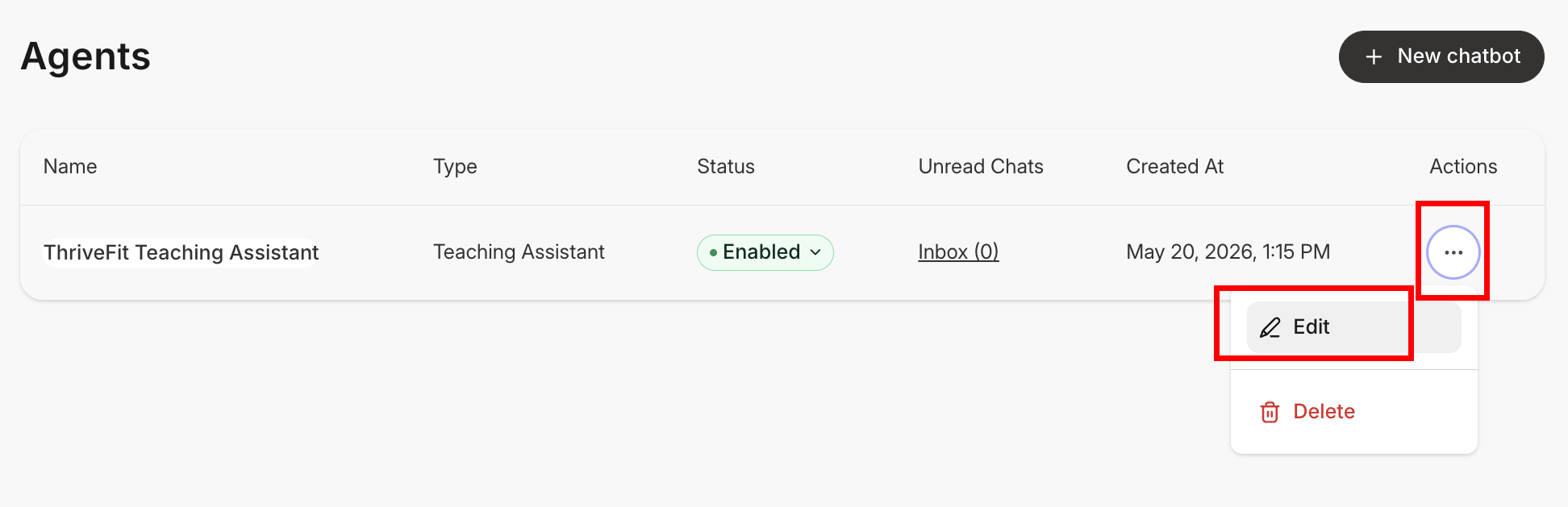 Edit Chatbot