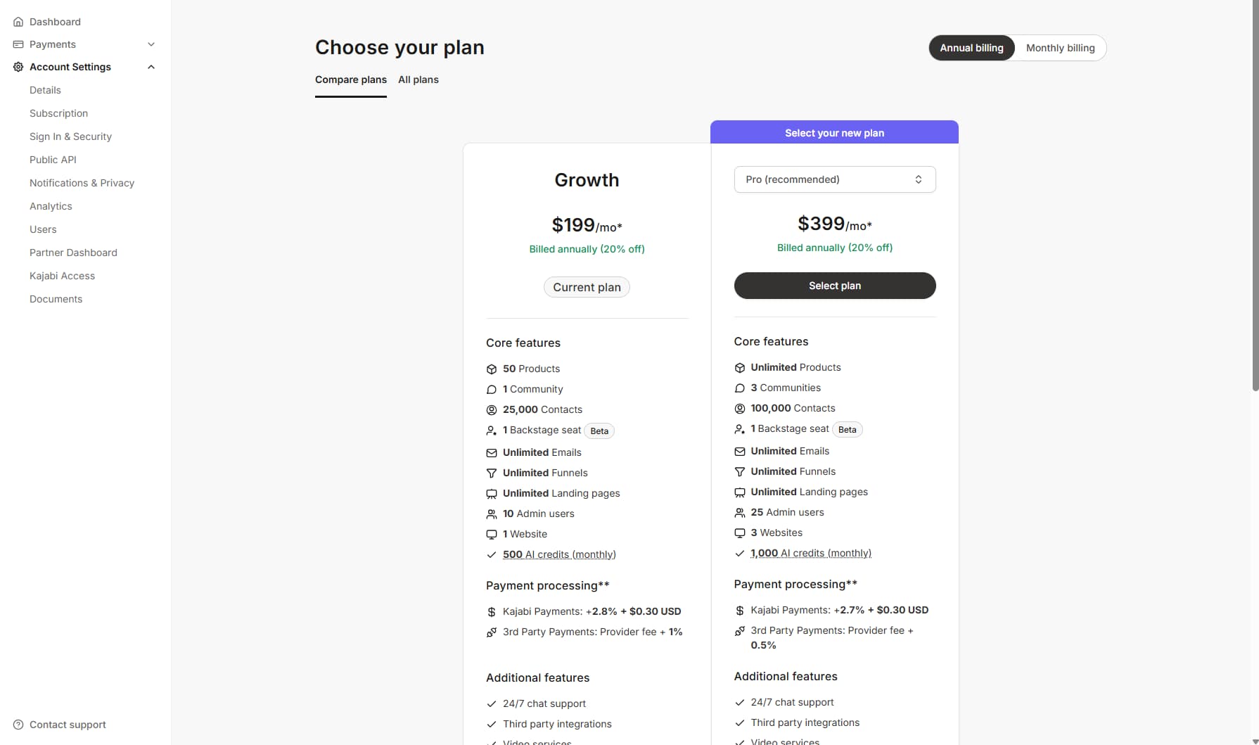 Choose Your Plan