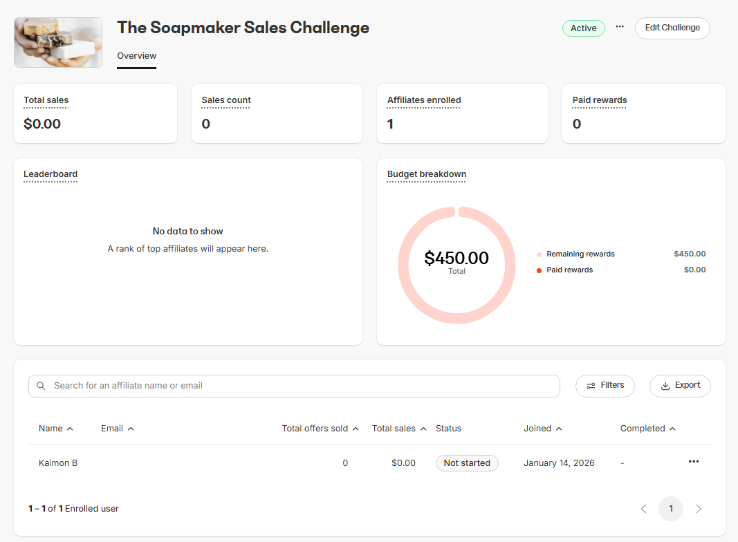 Challenge progress