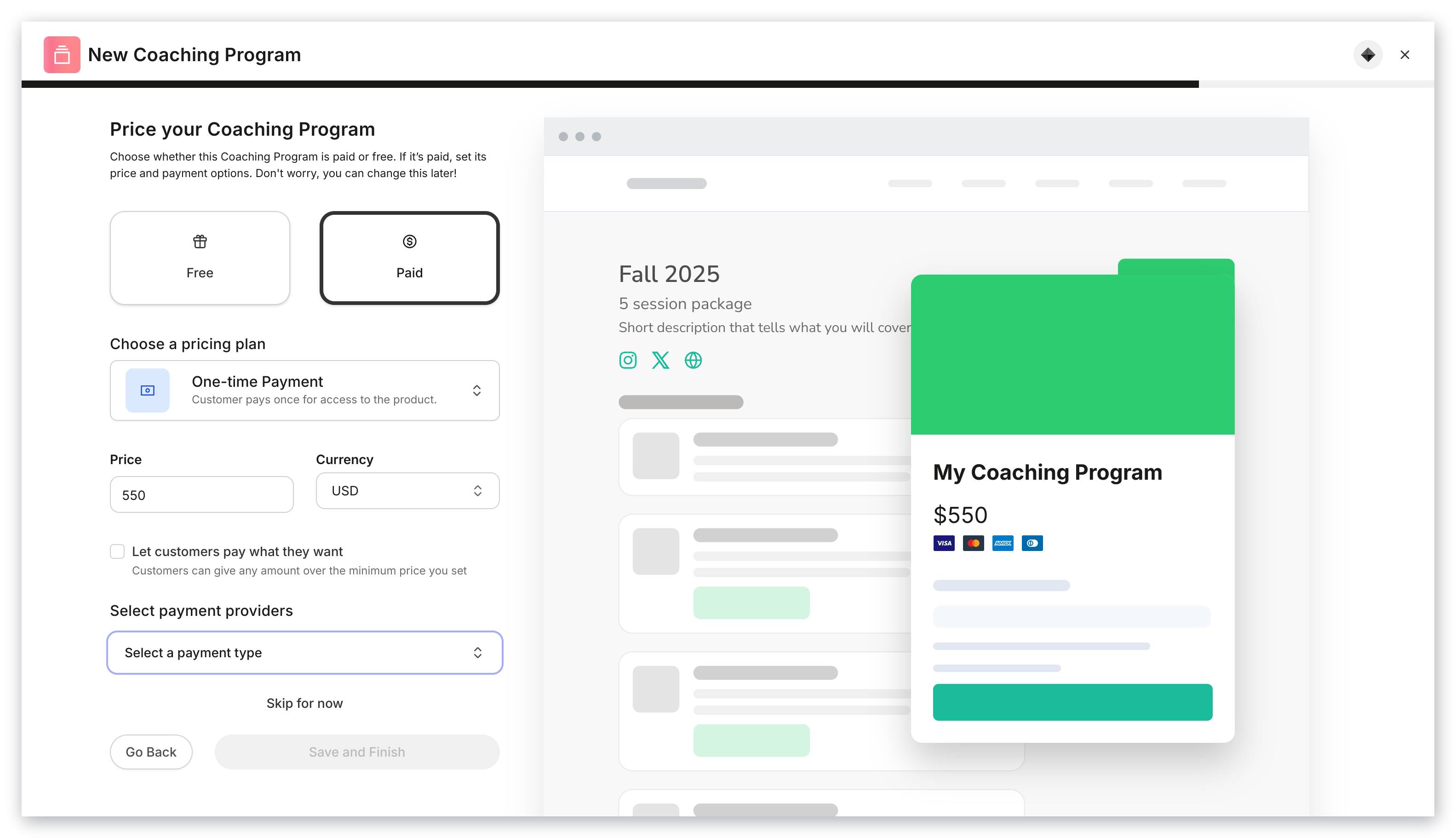Price Your Program