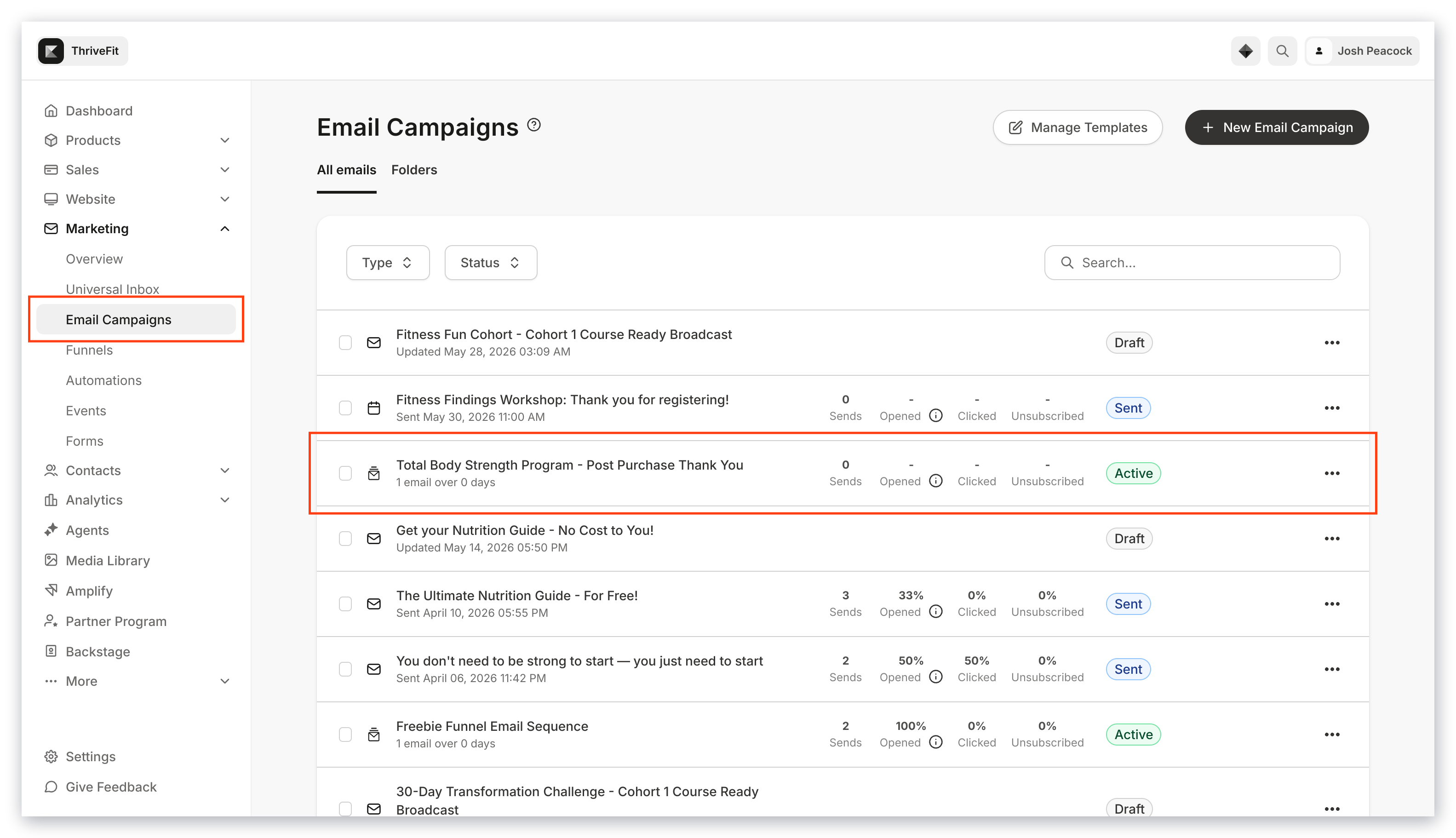View A/B Test results