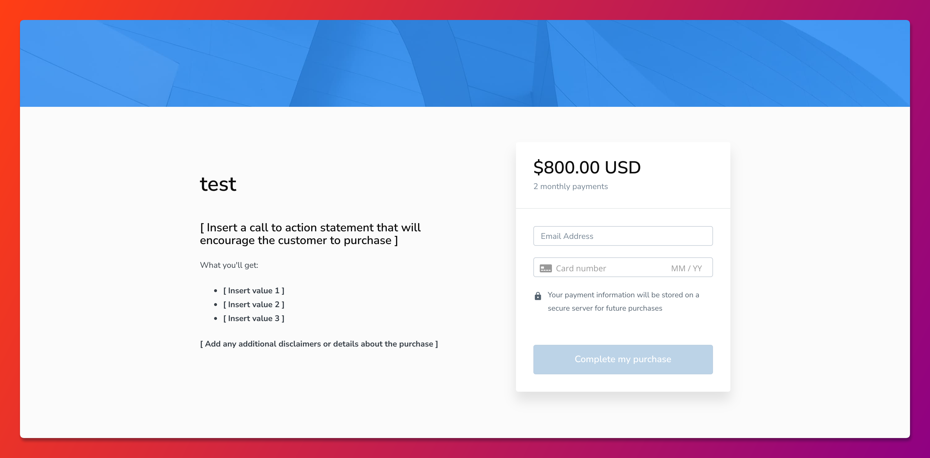 After removing offer