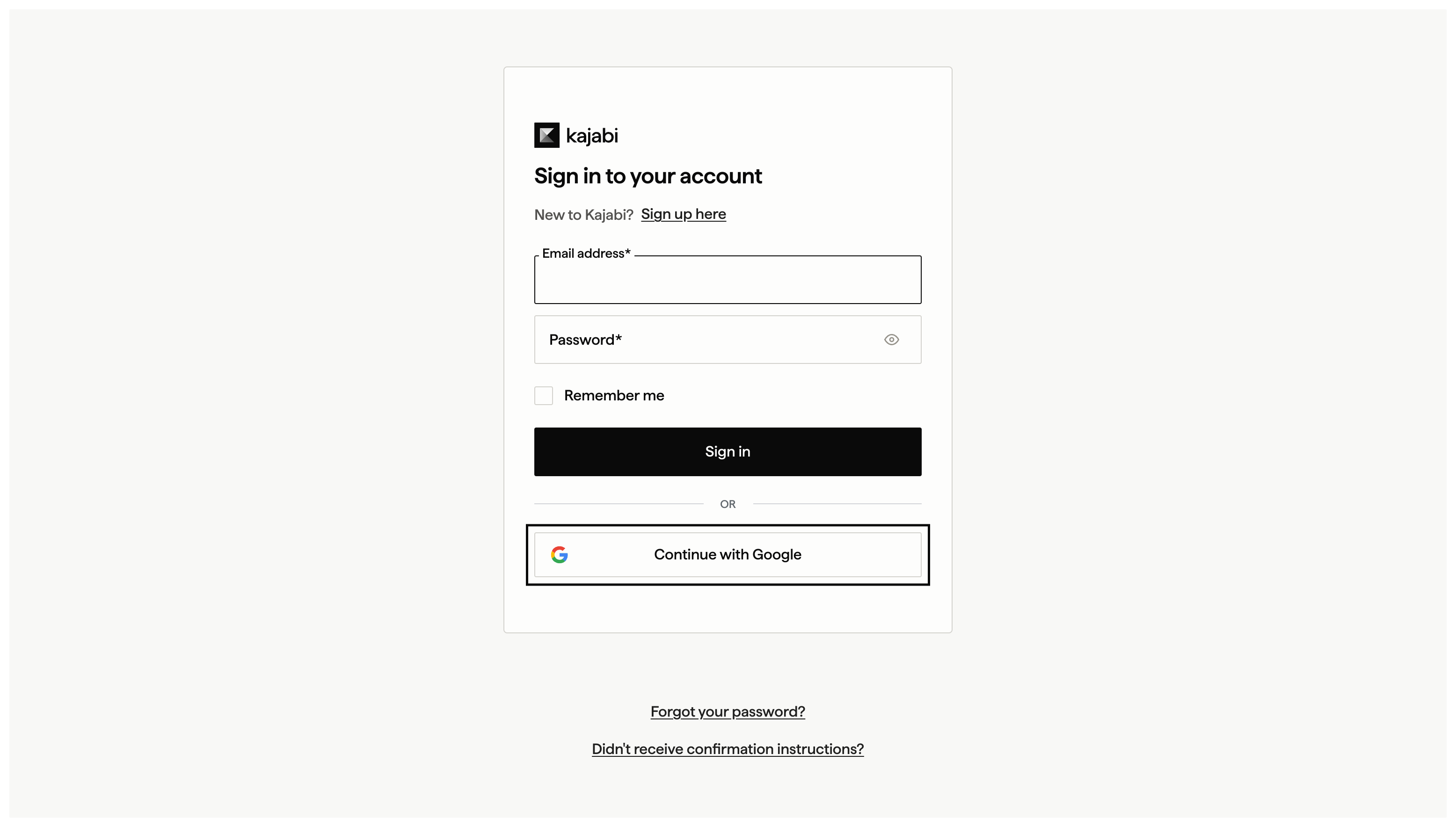 Google SSO login button