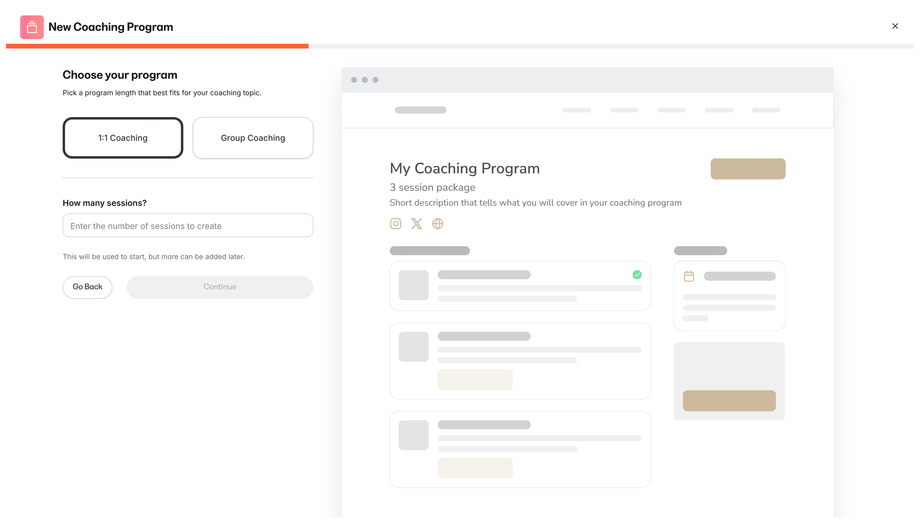 1:1 Coaching Program