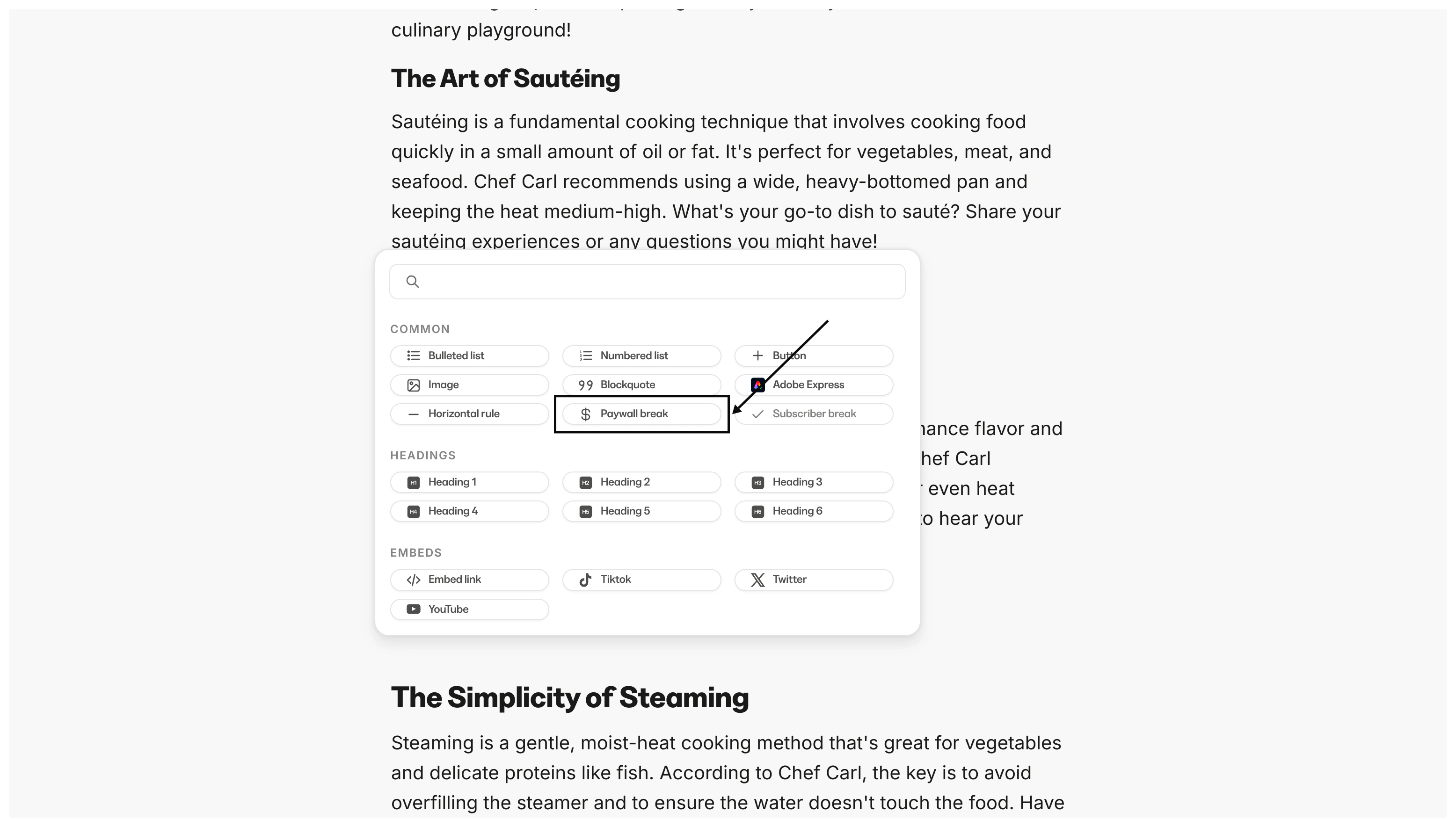 Select paywall break