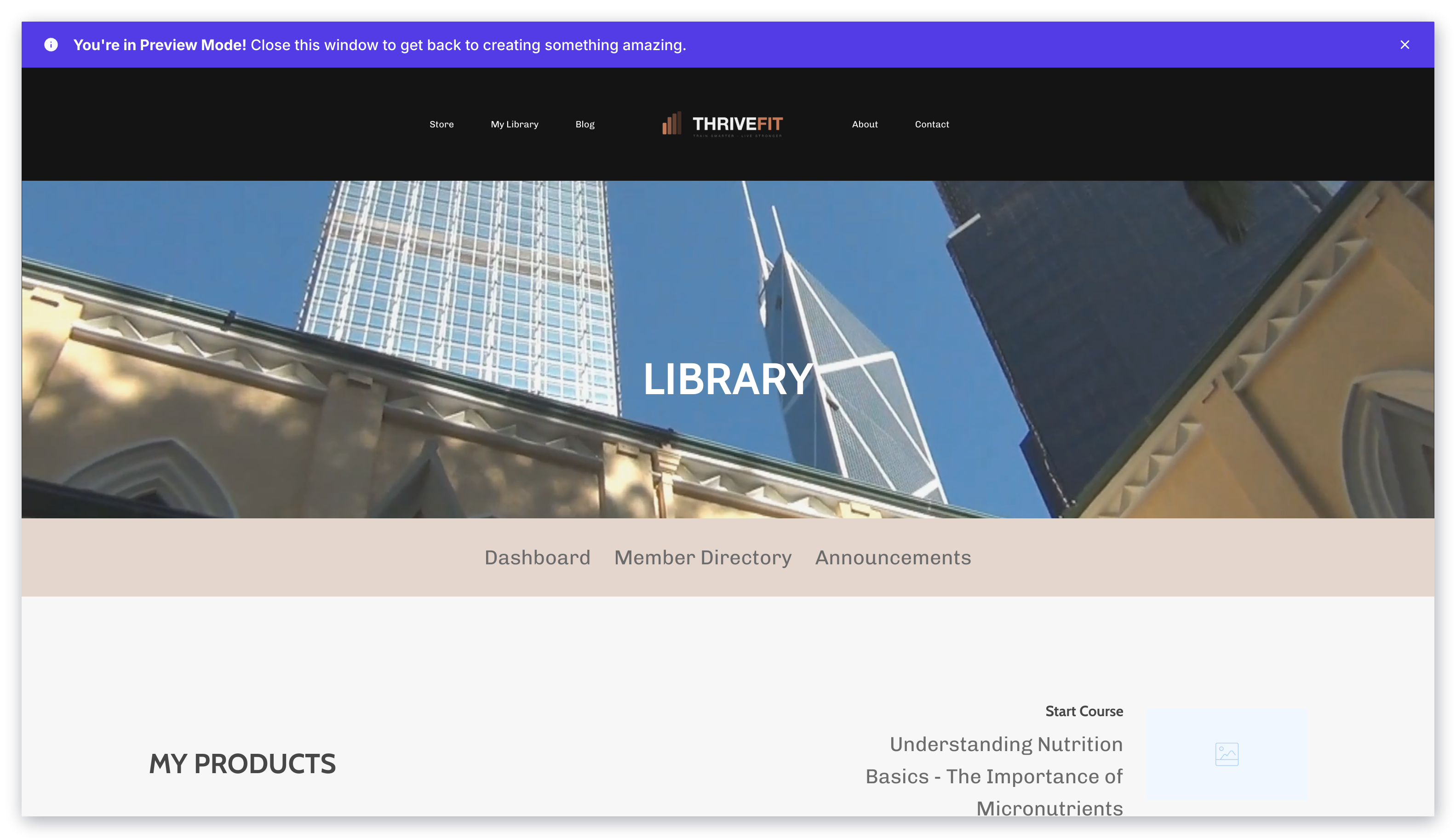 Library Page Example