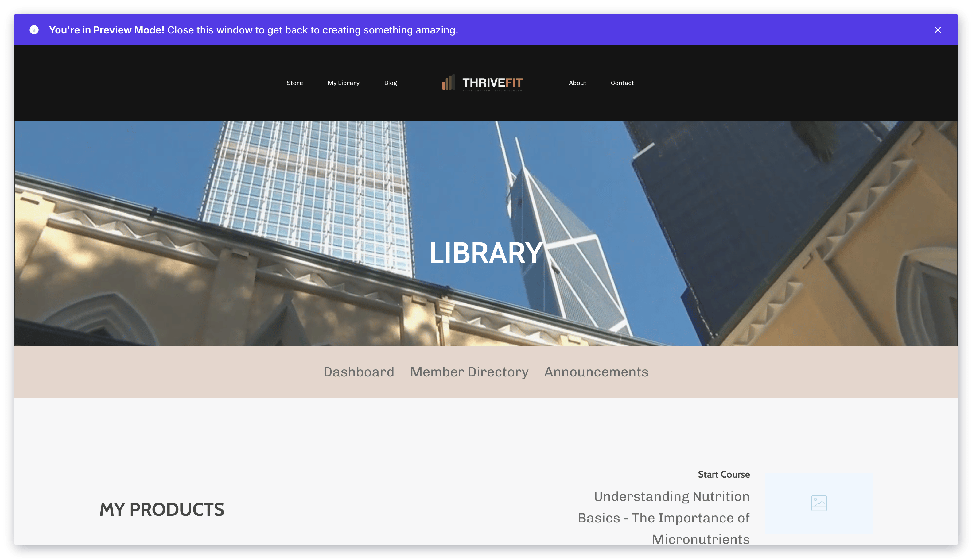 Library Page Example