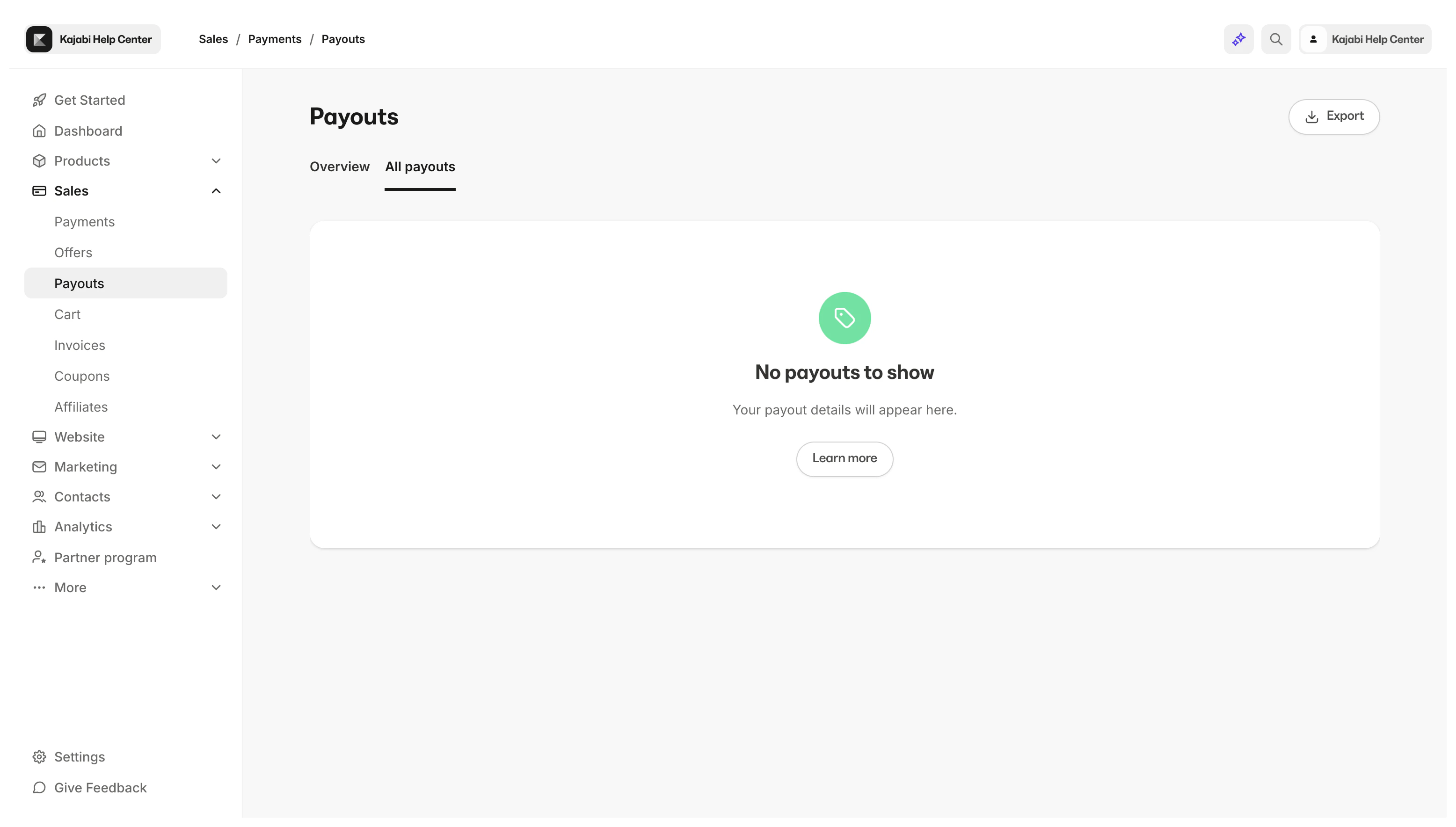 Kajabi Payments payouts