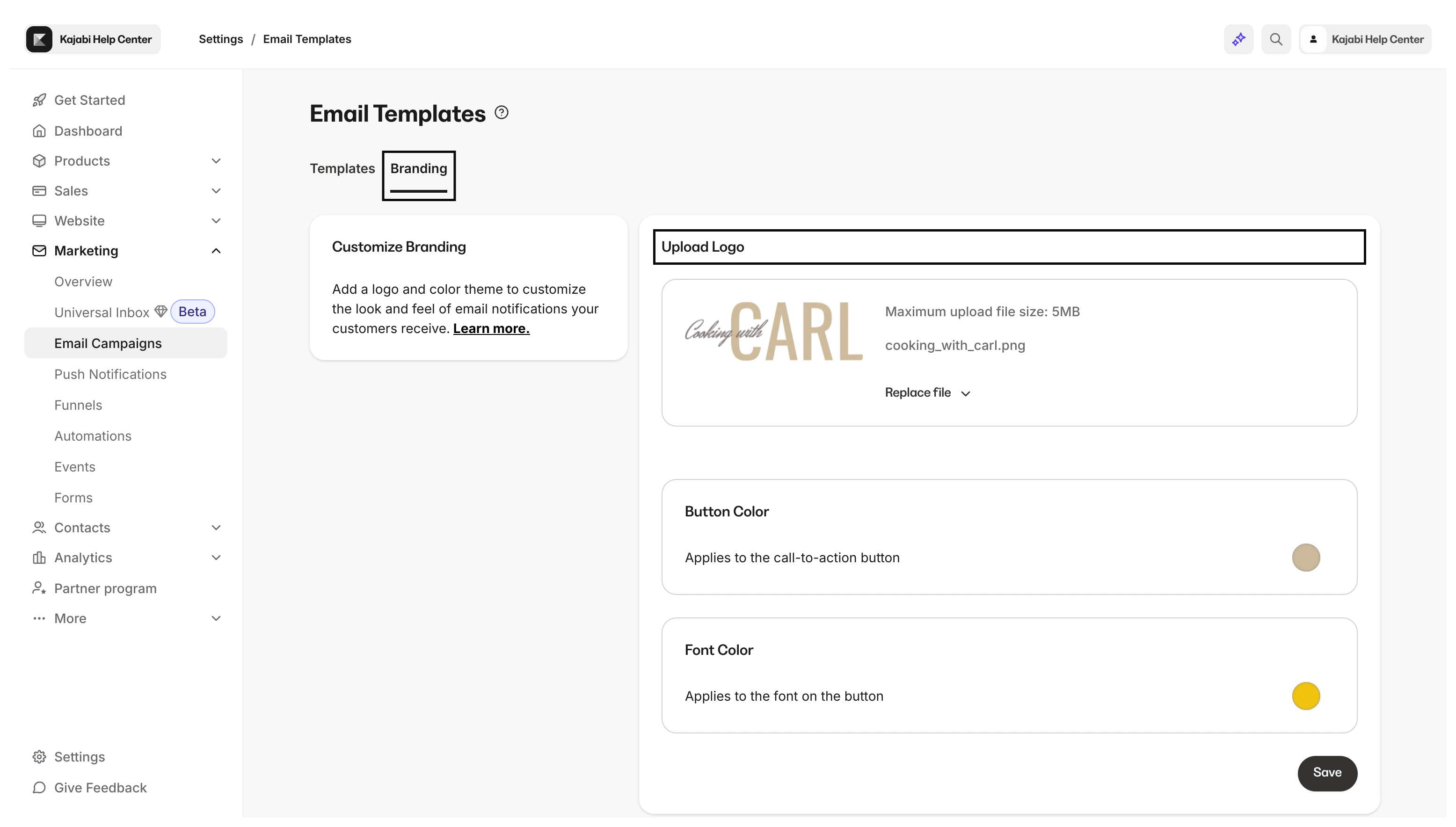 Add logo to email templates