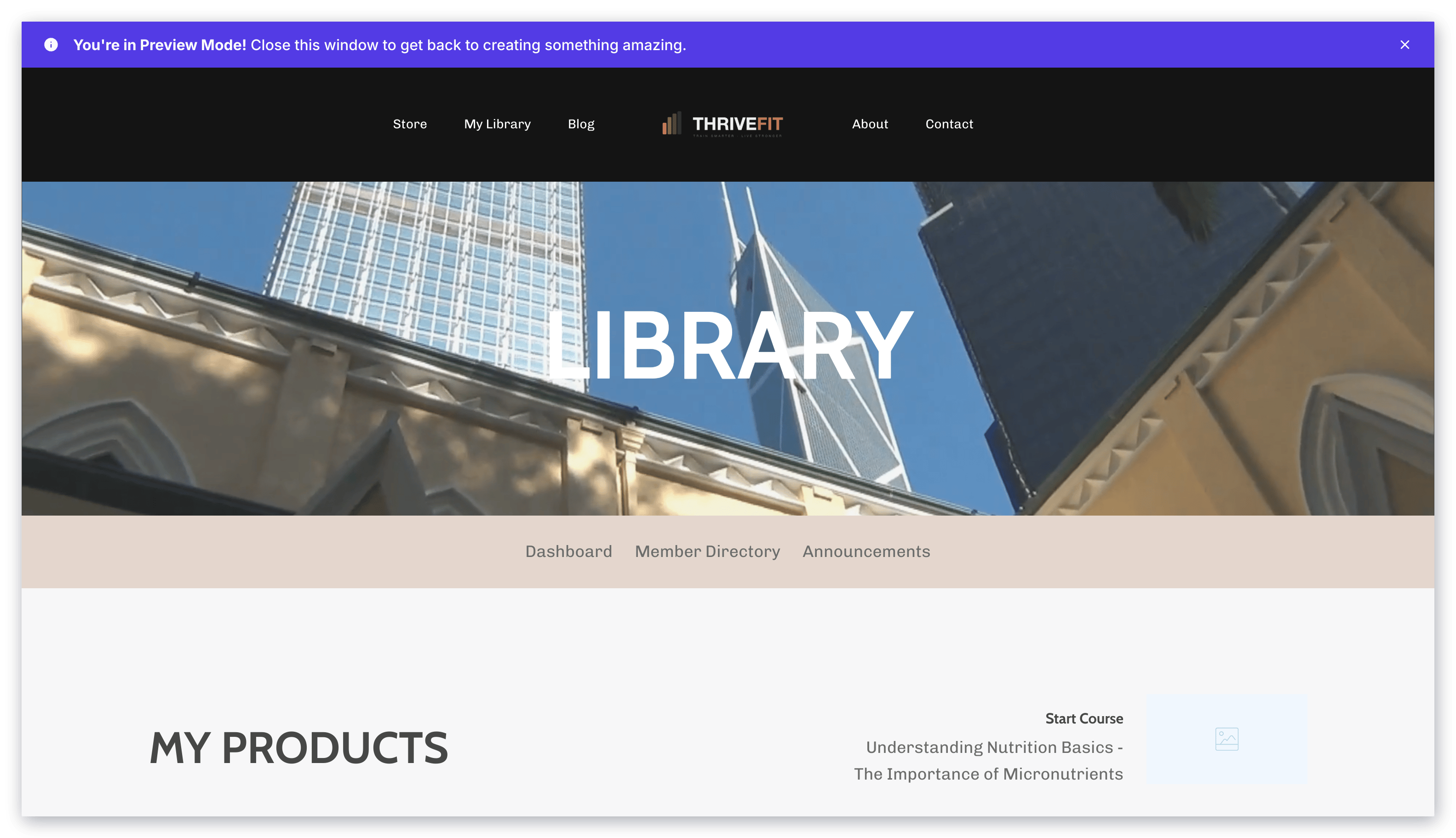 Library Page Example