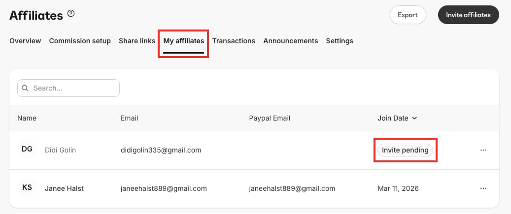 My Affiliates
