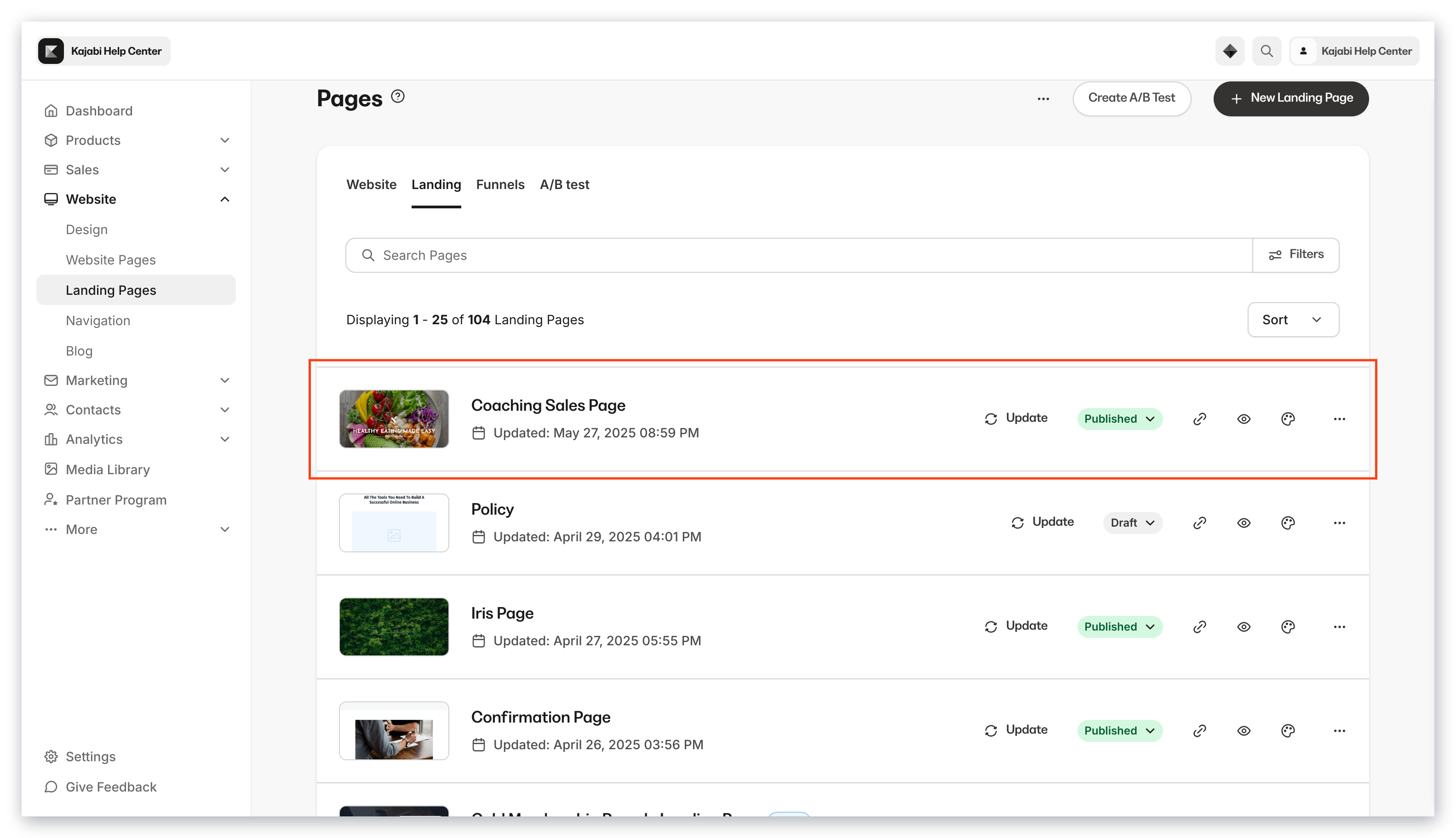 Duplicated Page Example