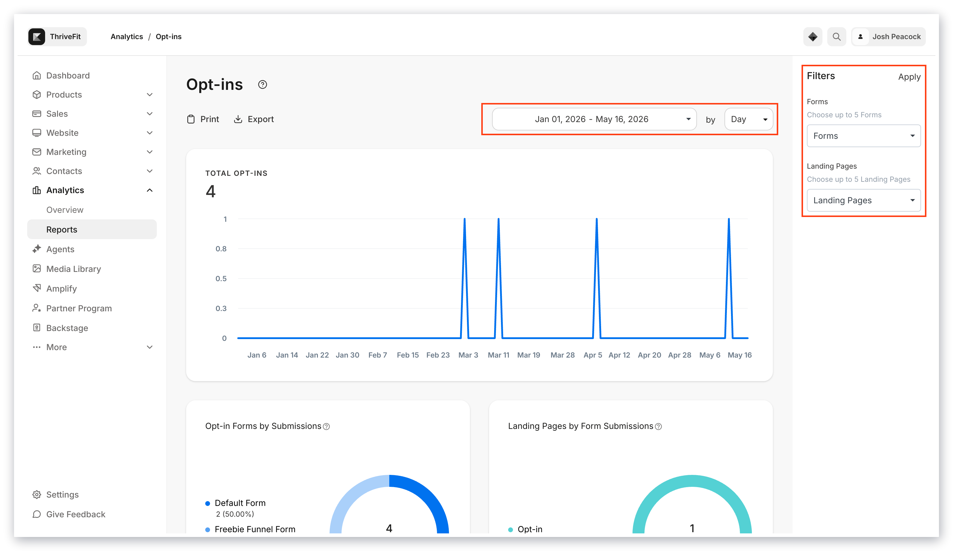 Opt-ins Filters