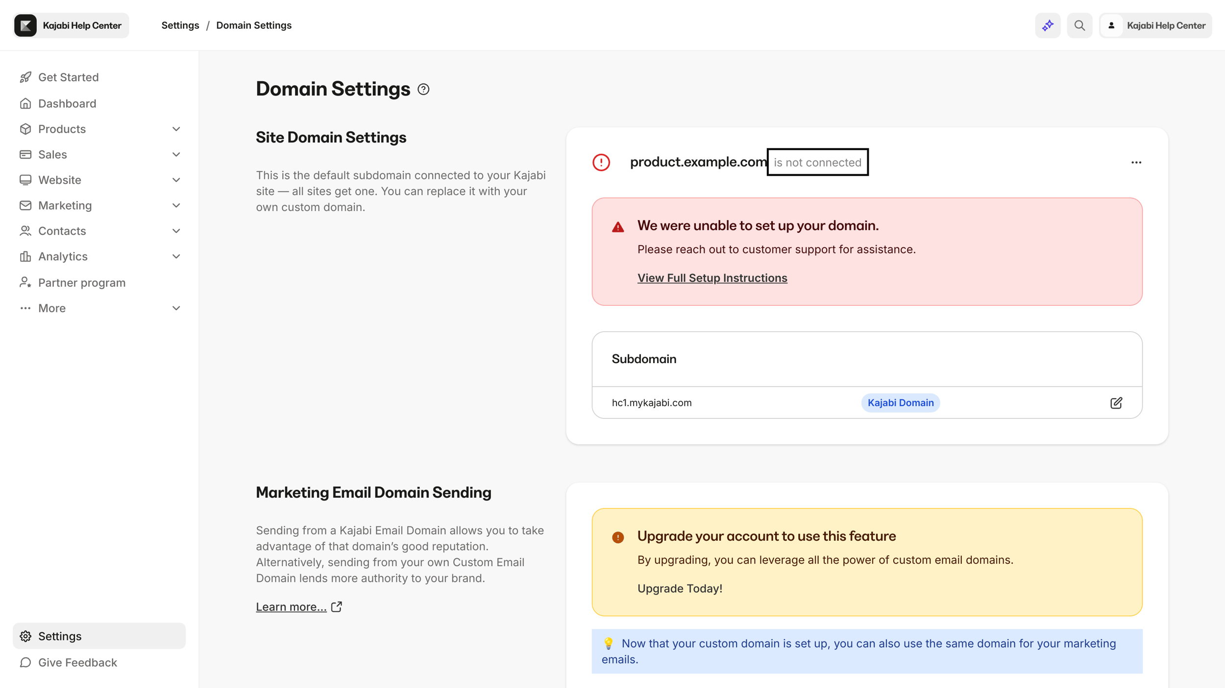 Custom Domain is Connected
