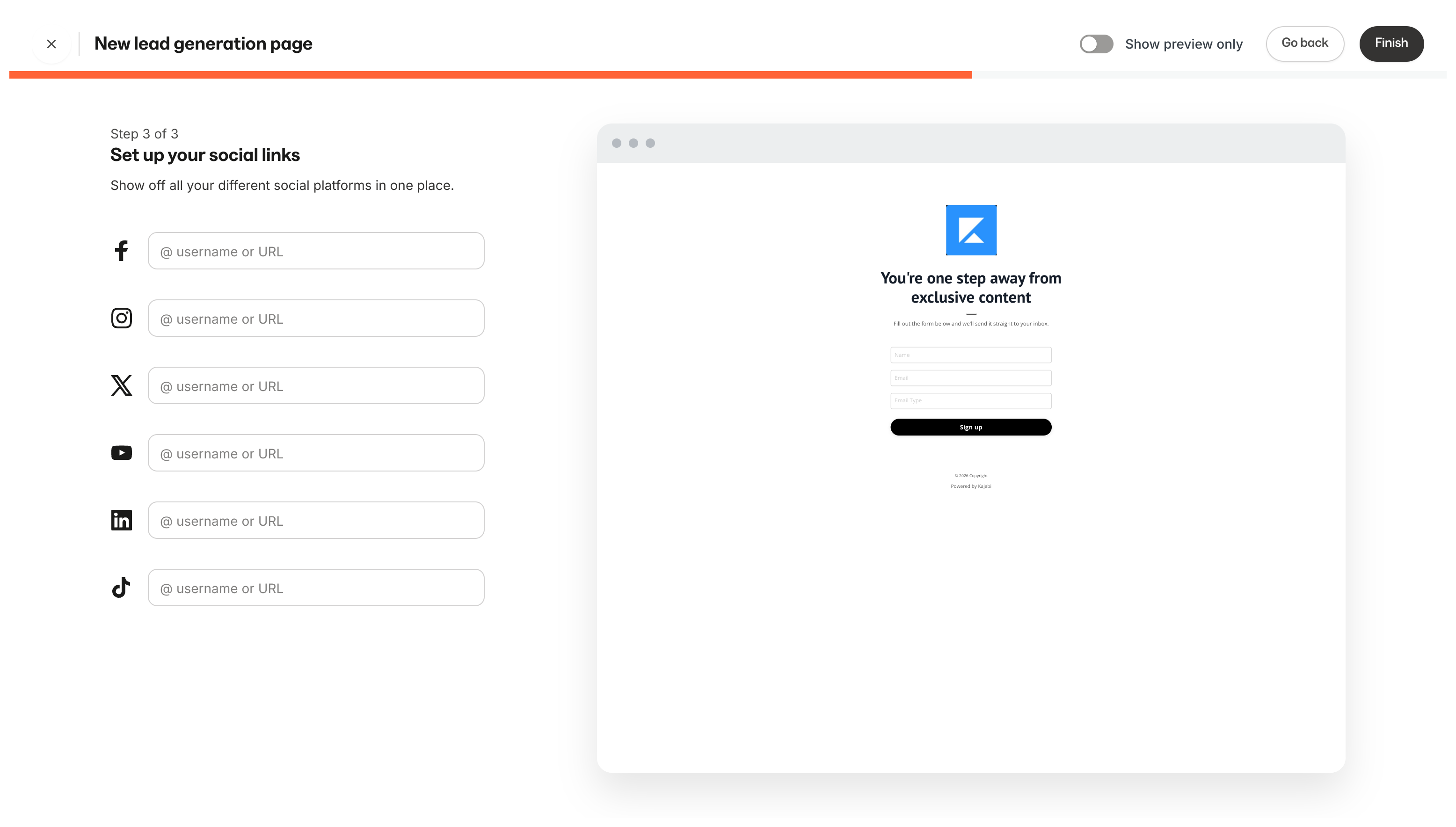 Set Up Your Social Links
