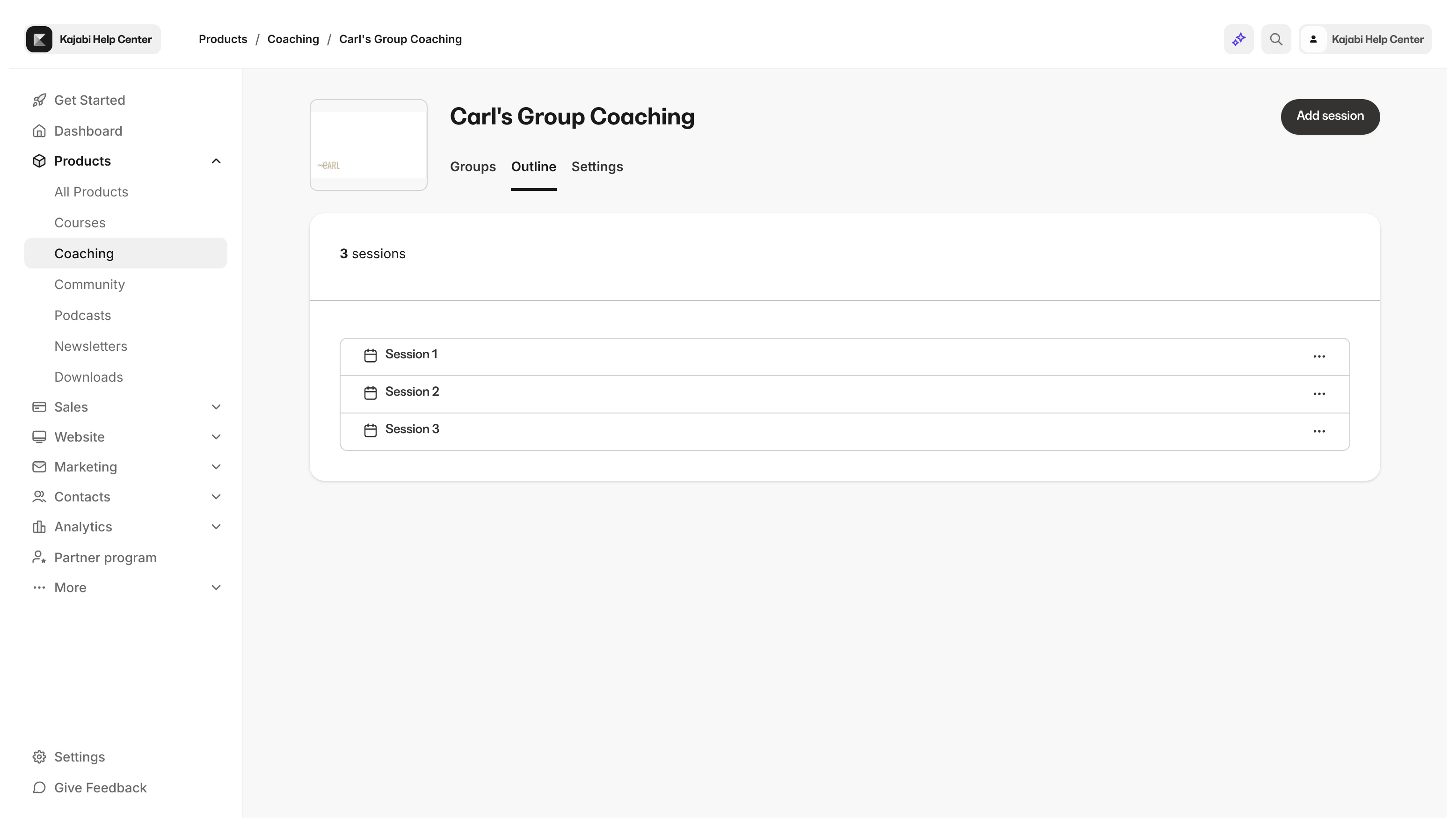 Coaching Product Example