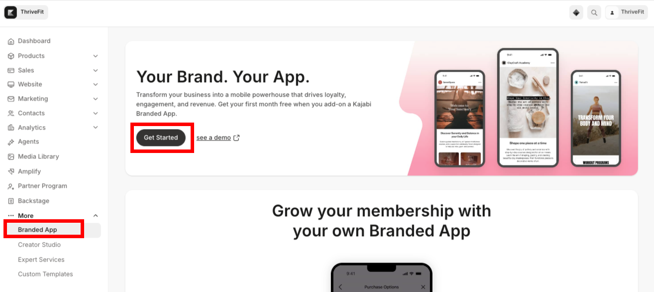 Kajabi Admin Sites 2148802434 Branded Mobile App Landing Page V2 06 04 2026 05 01 PM