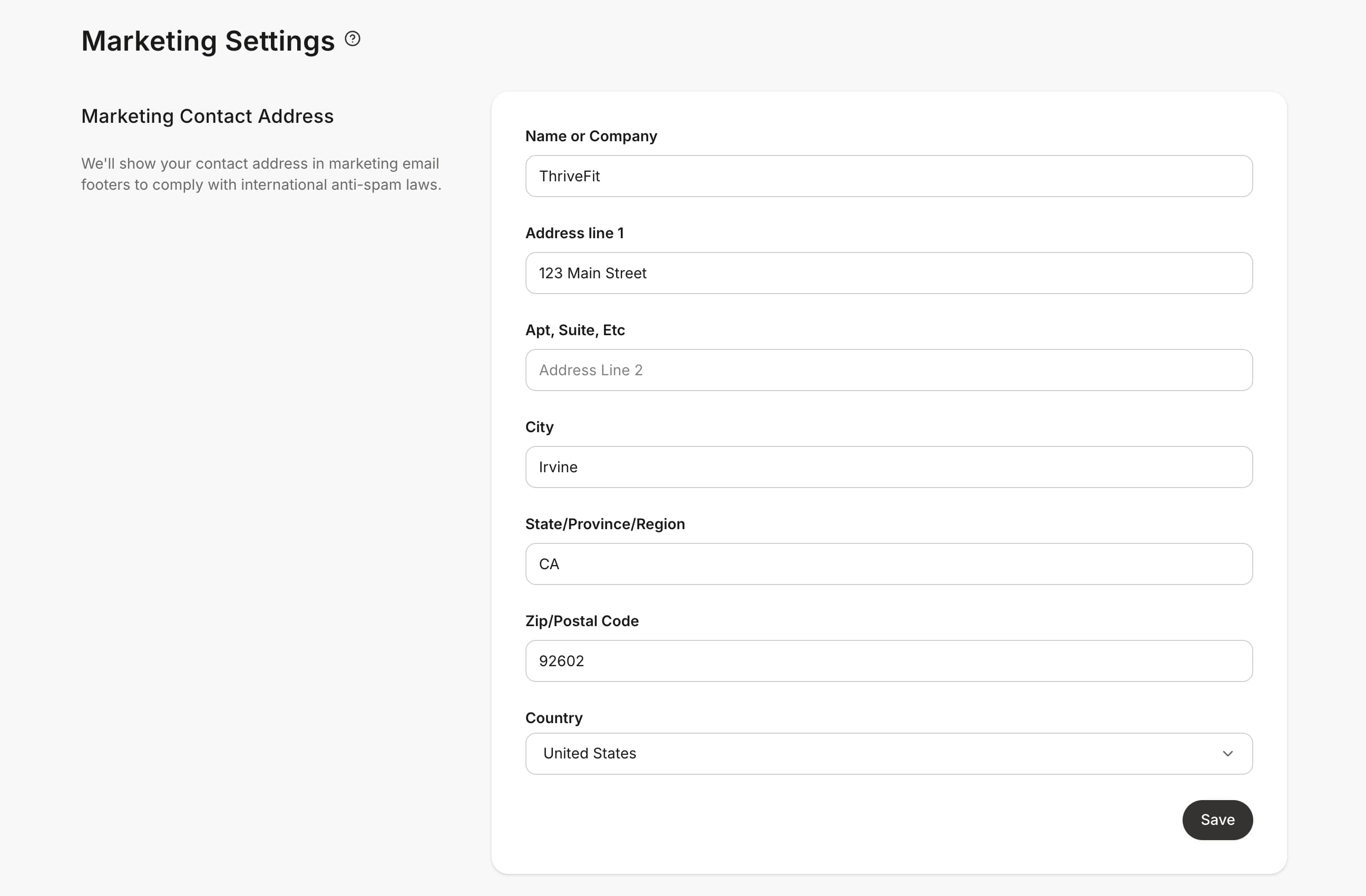 Marketingcontactaddress