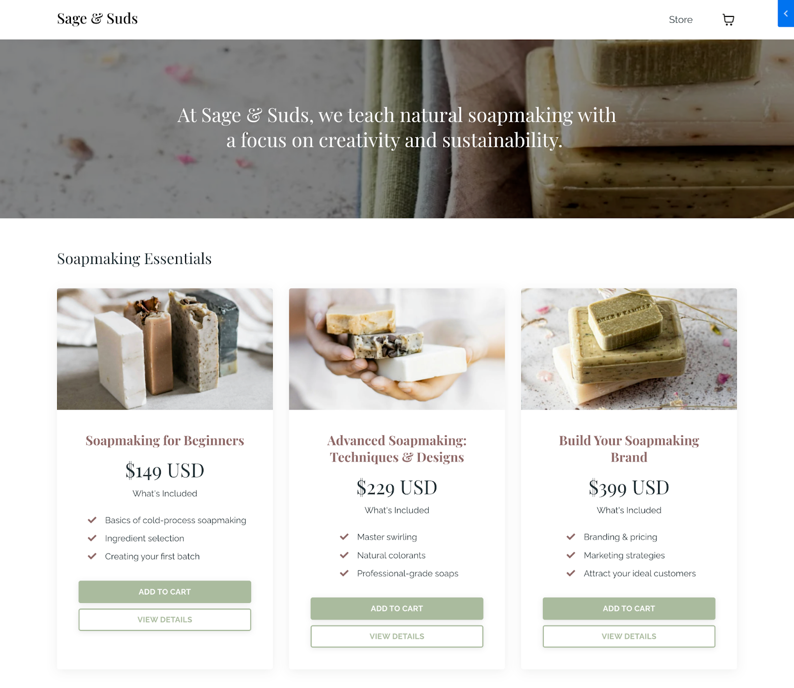 Storefront example