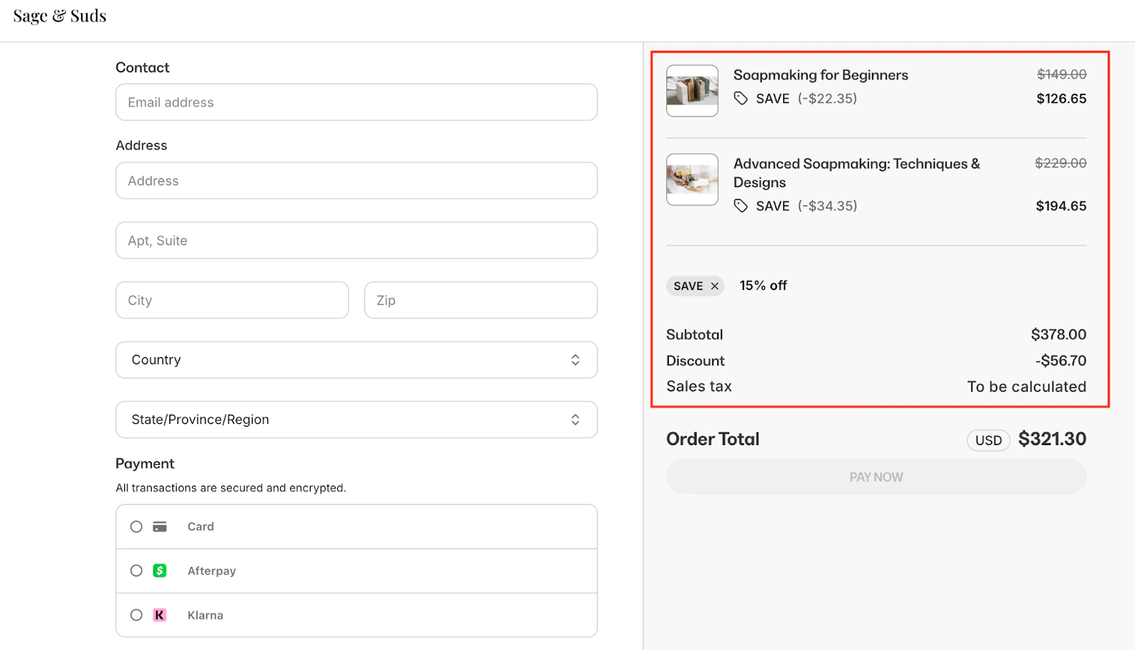 Analytics dashboard