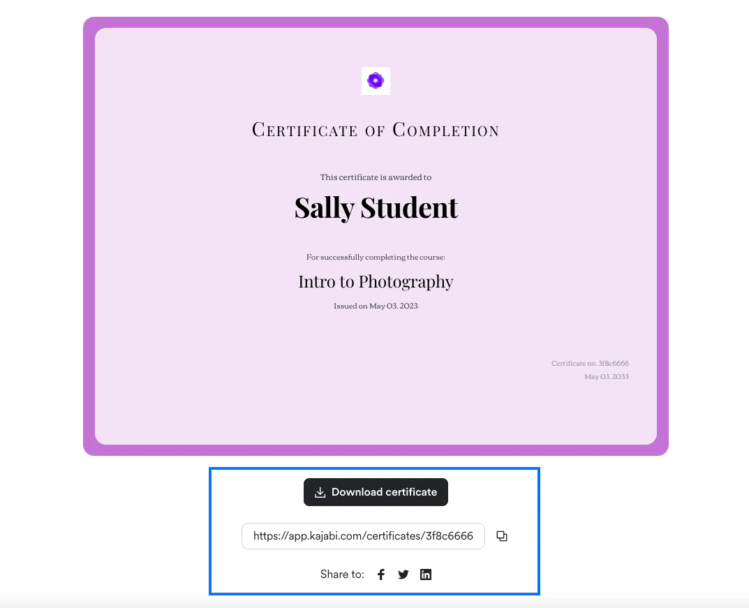 Sharing a Certificate