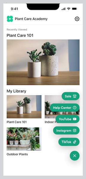 Clicked floating action button