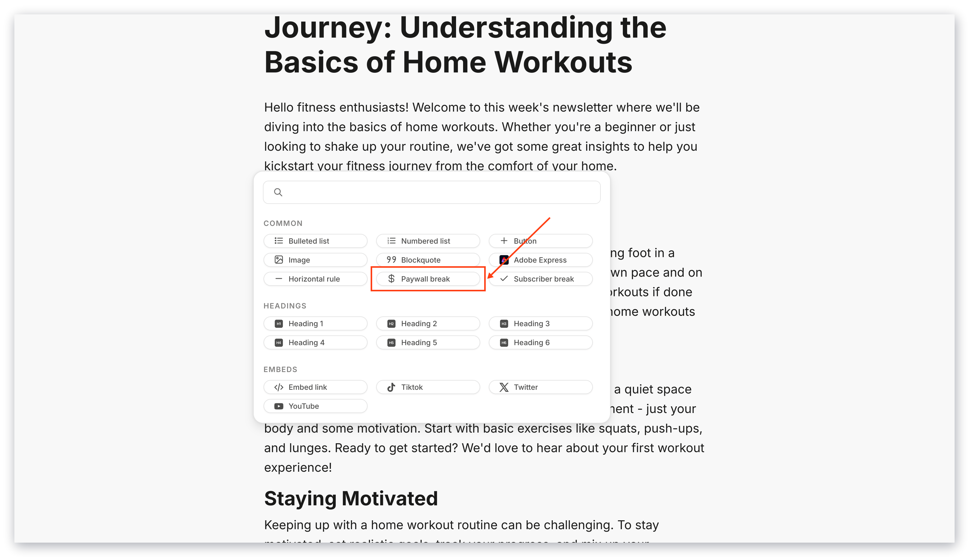 Select paywall break