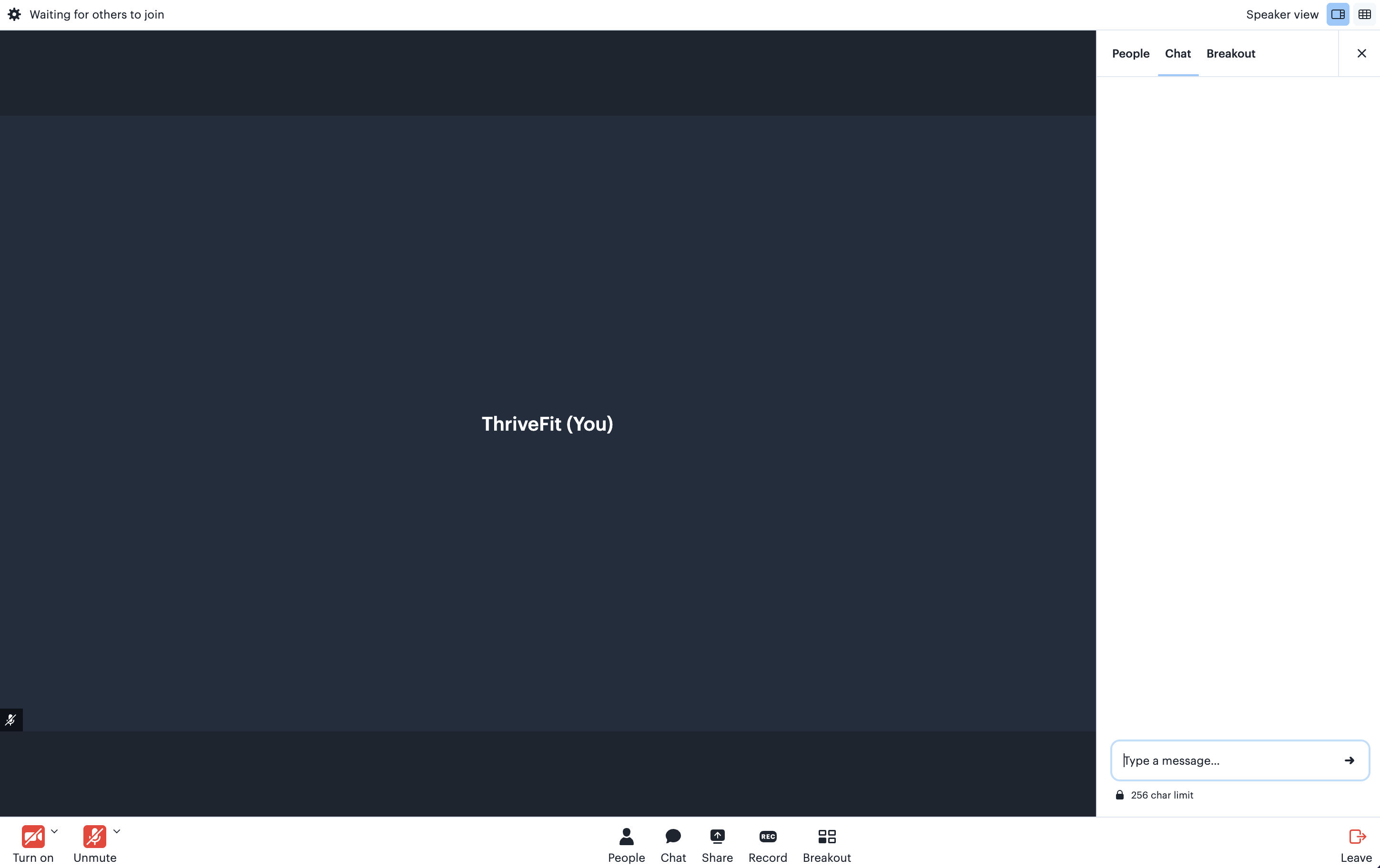 Chat panel in a Course live session