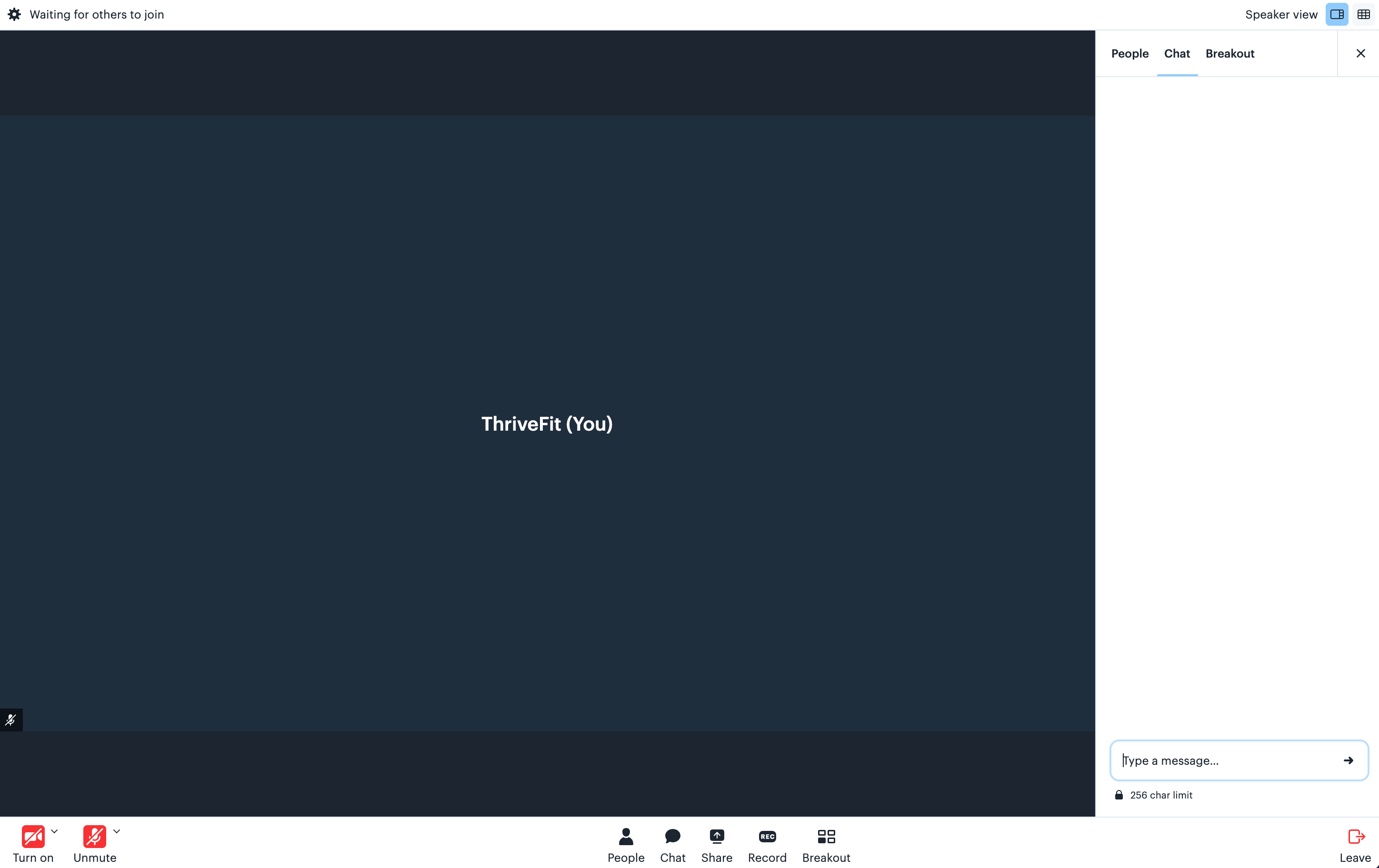 Chat panel in a Course live session