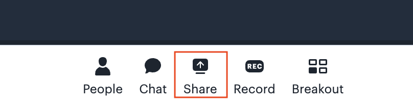 Share control in a Course live session