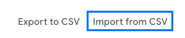 Import from CSV