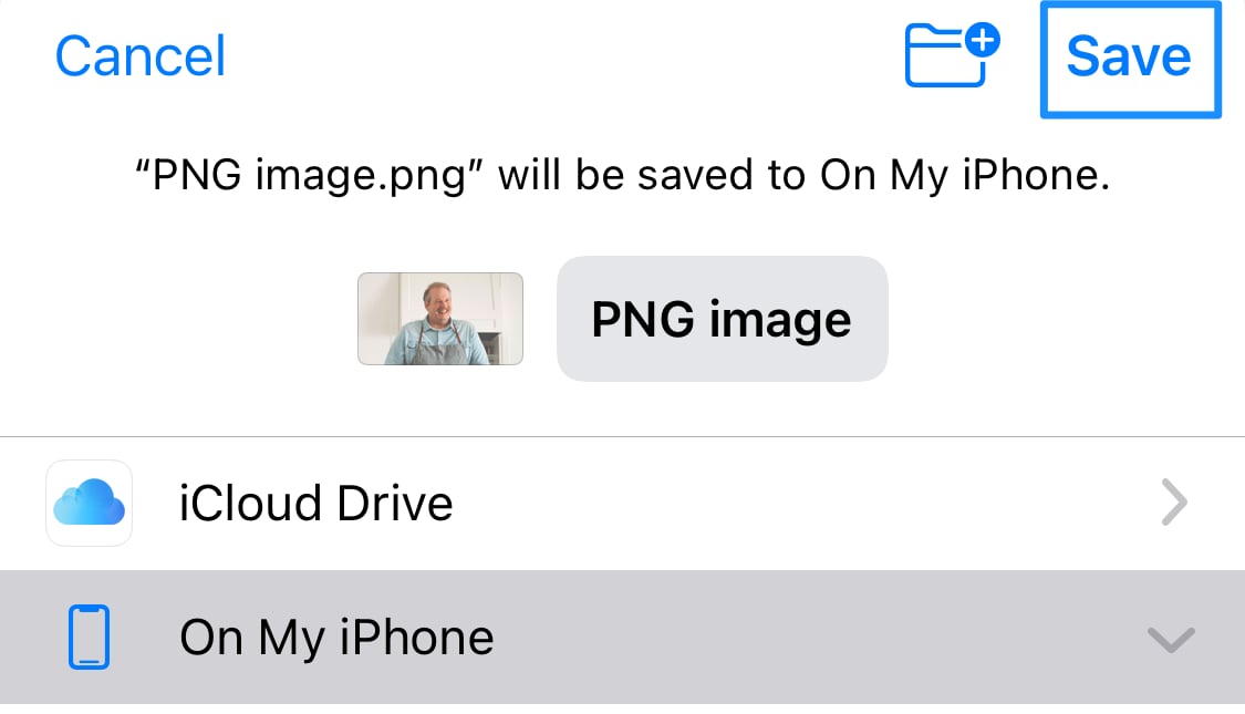 Save to Files