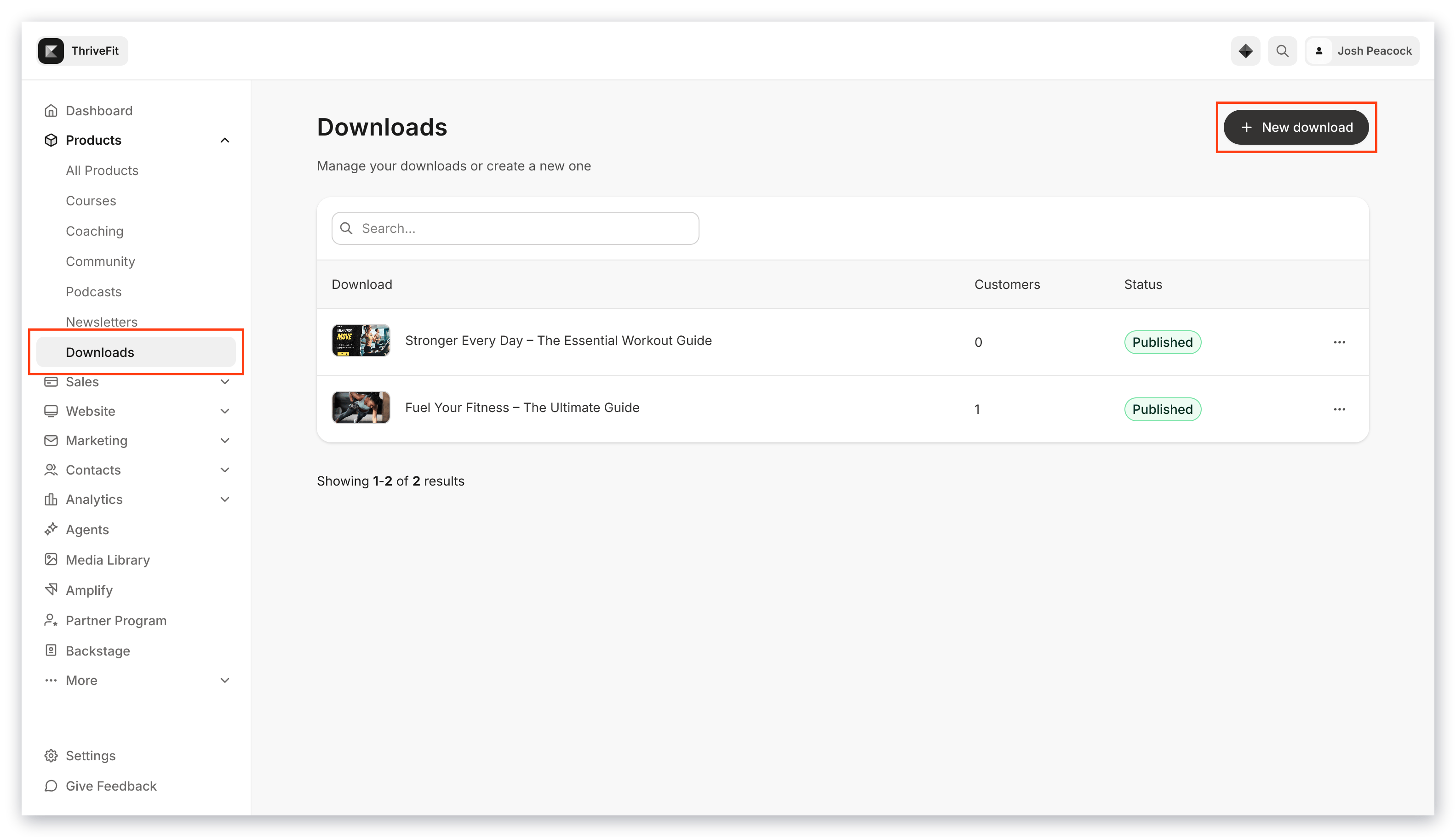 Create Downloads