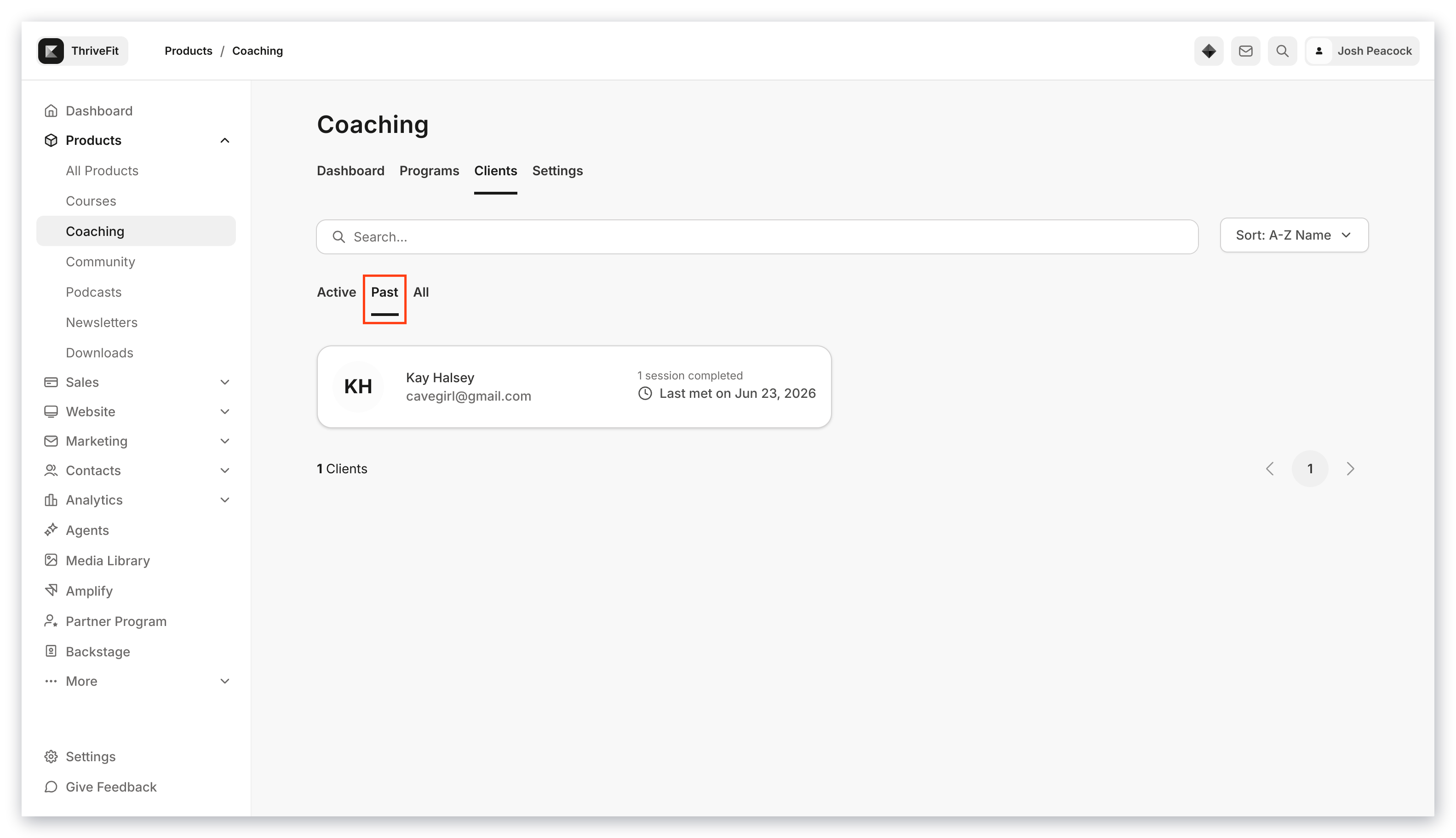 Past Client Status
