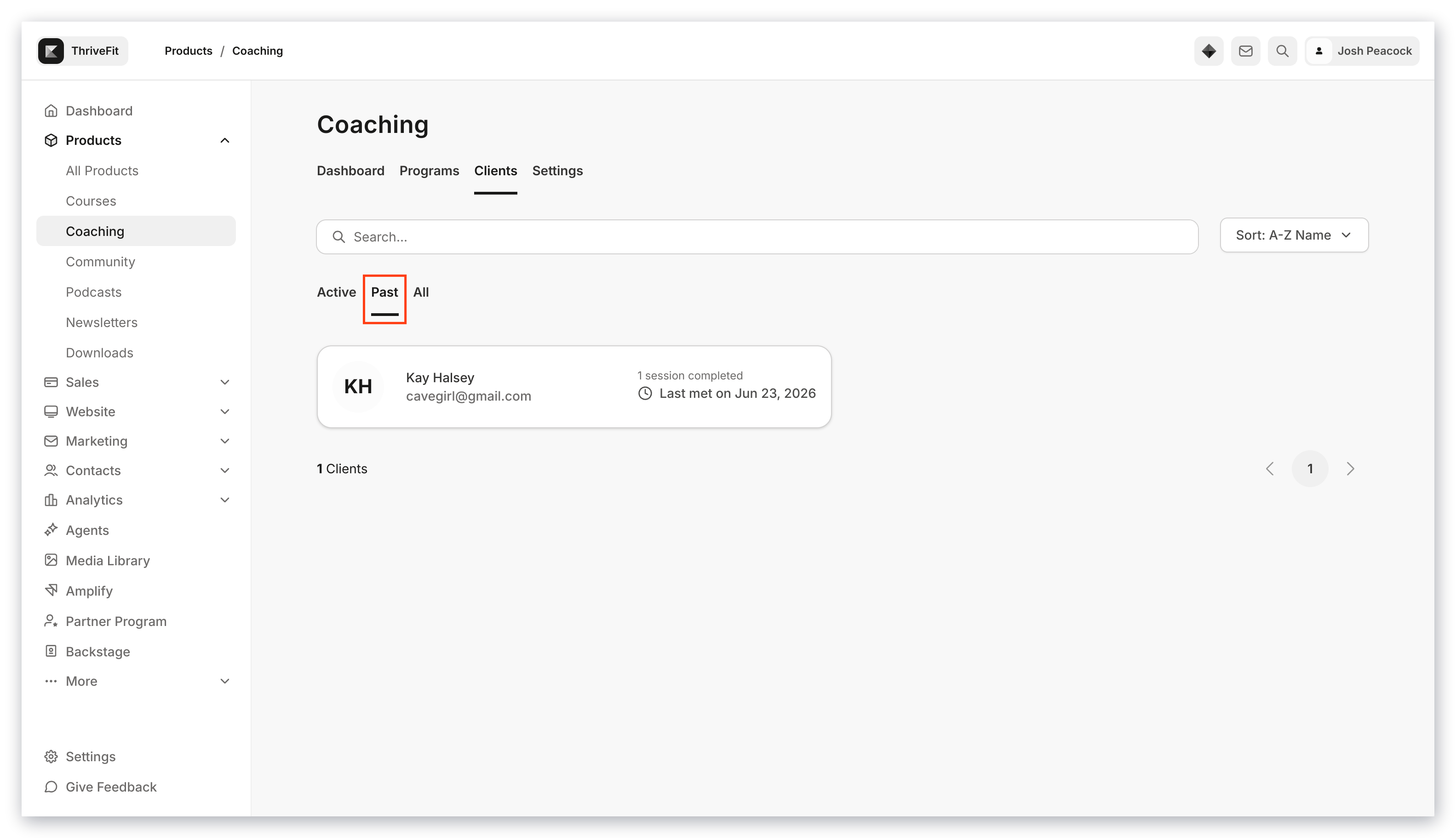 Past Client Status