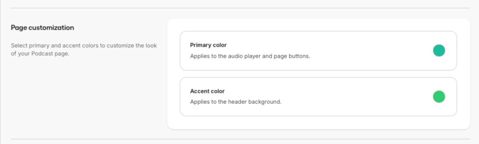 Podcast Page Customization Podcast Page Customization